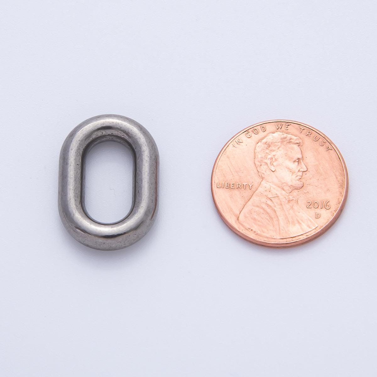 18K Gold Plated 20mm Open Thick Oval Finding in Gold & Silver | Z1430
