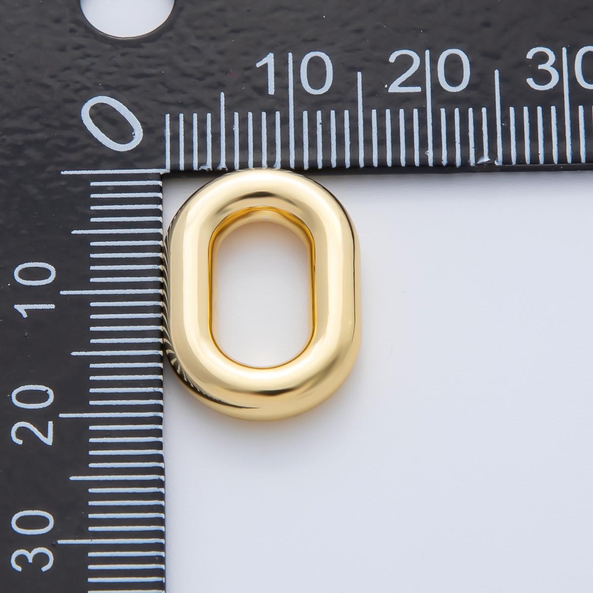 18K Gold Plated 20mm Open Thick Oval Finding in Gold & Silver | Z1430