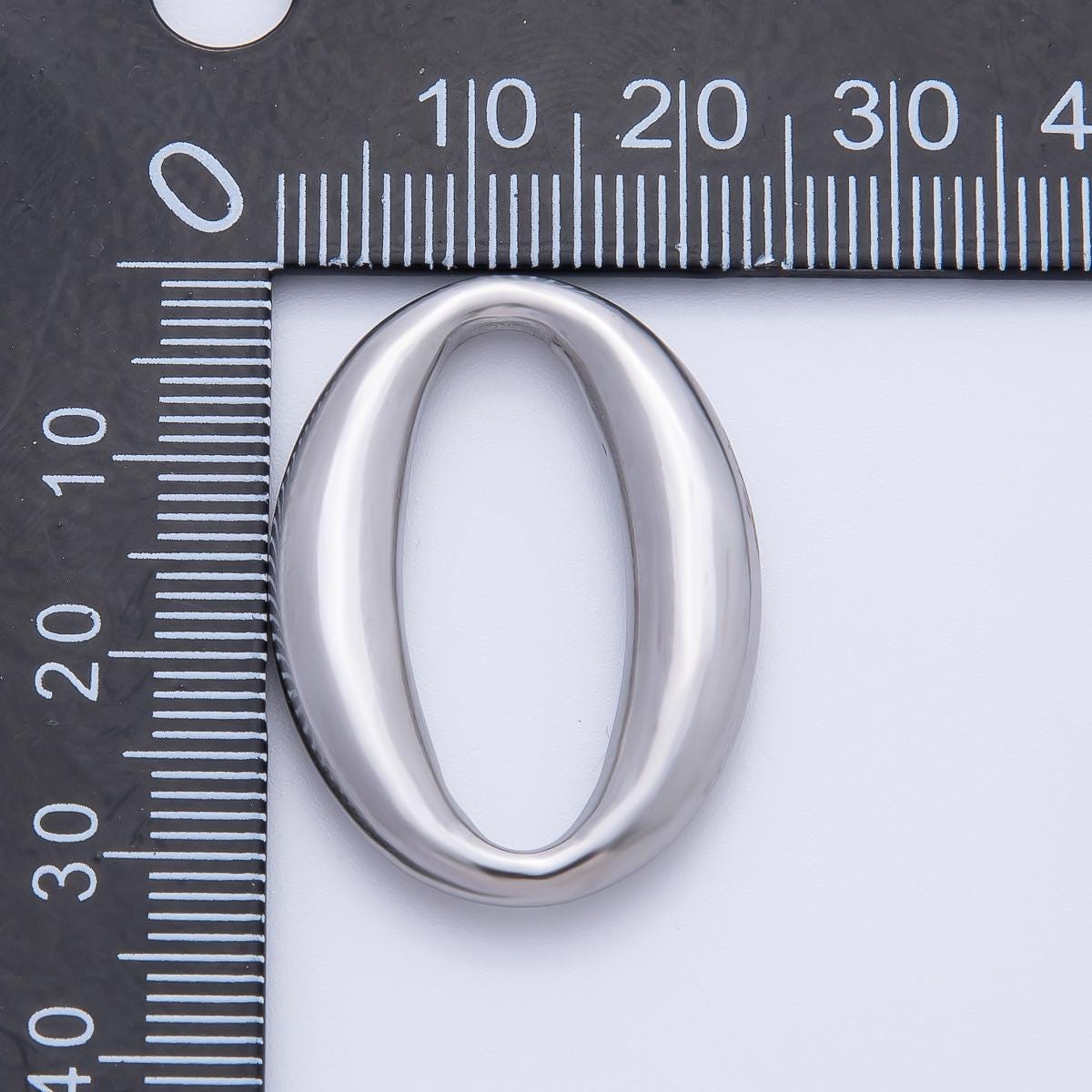 18K Gold Plated 32mm Oblong Oval Finding in Gold & Silver | Z1438