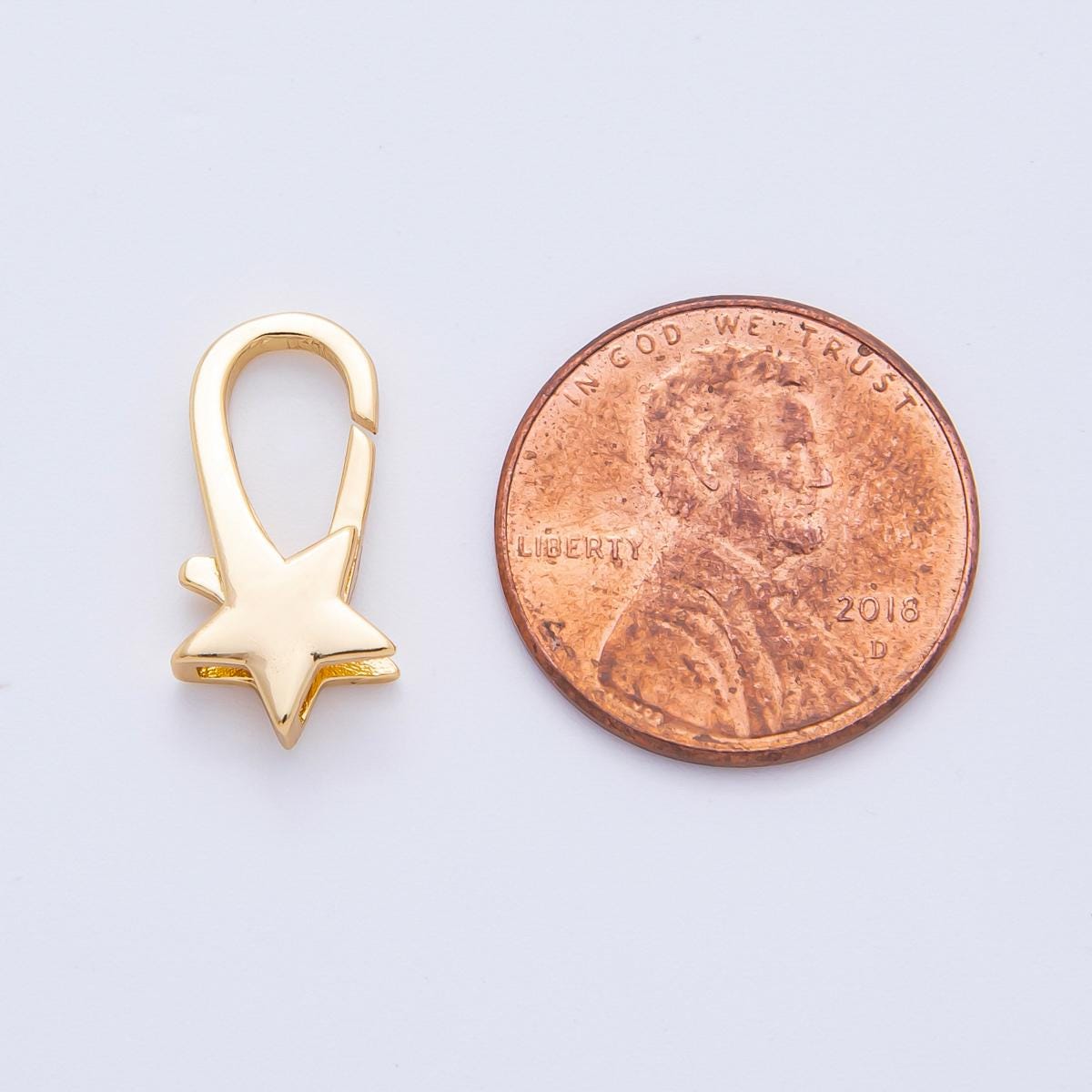 18K Gold Filled 17mm Shooting Star Lobster Clasp Charm Finding | Z1418