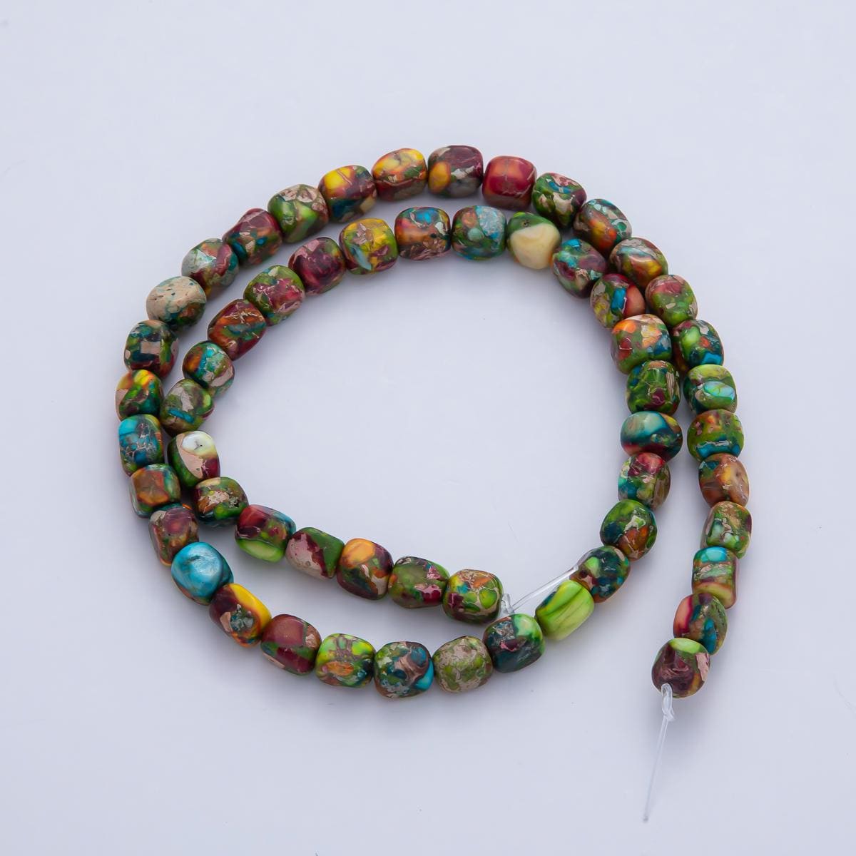 5mm Turquoise Natural Gemstone Nugget Bead Strand Finding Earthly Polished Stone for Boho Jewelry Making DIY Supply | WA-3840