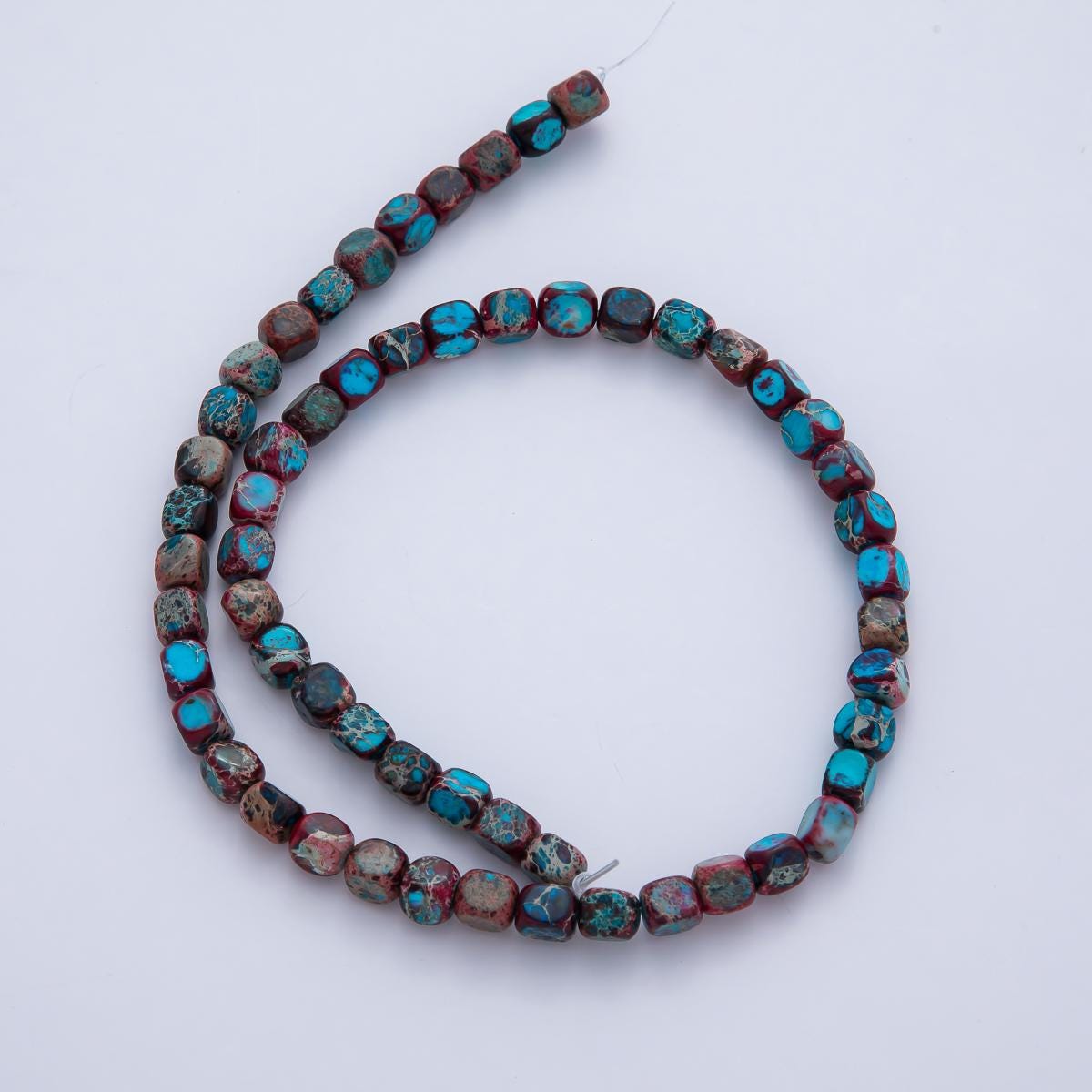 5mm Turquoise Natural Gemstone Nugget Bead Strand Finding Earthly Polished Stone for Boho Jewelry Making DIY Supply | WA-3840
