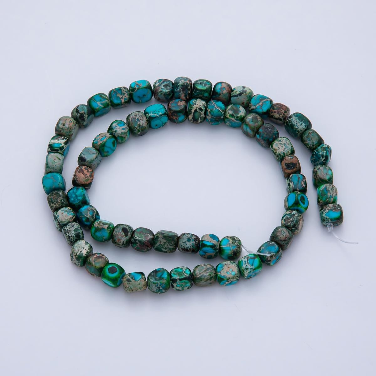 5mm Turquoise Natural Gemstone Nugget Bead Strand Finding Earthly Polished Stone for Boho Jewelry Making DIY Supply | WA-3840