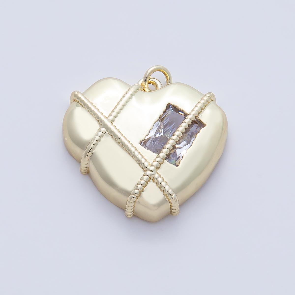 14K Gold Filled 19.3mm Irregular Heart Charm Abstract Modern Love Pendant Sculpted Design DIY Jewelry Making Supply | AF1480