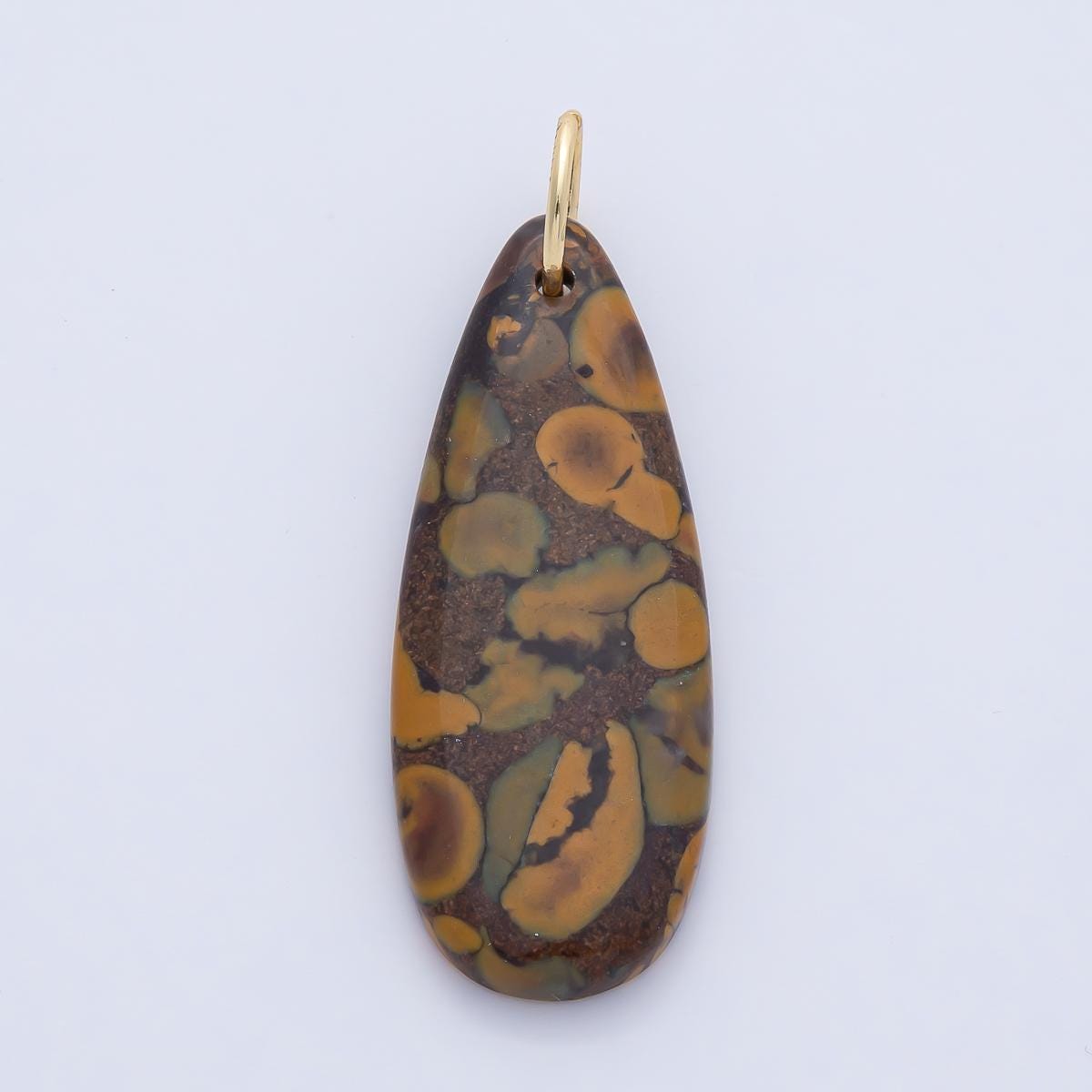 Natural Stone Teardrop Pendants Dyed Polished Turquoise Gemstone Charms, Boho Jewelry Making Supplies, Earth Tone Gem Drops AF1493