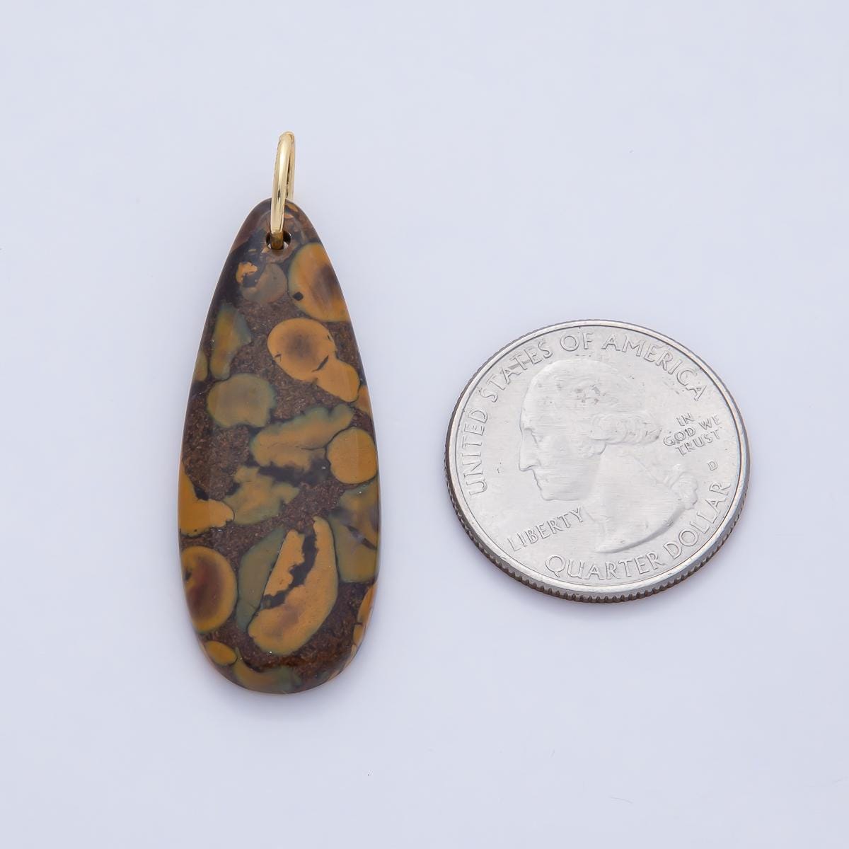 Natural Stone Teardrop Pendants Dyed Polished Turquoise Gemstone Charms, Boho Jewelry Making Supplies, Earth Tone Gem Drops AF1493