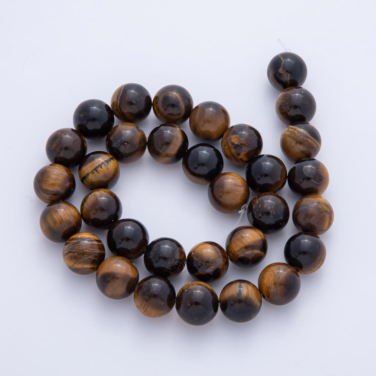 12.5mm Black Onyx, Tiger Eye, Red Carnelian Gemstone Bead Strand Findings Beads for Jewelry Making Necklace Bracelets Healing Gem | WA-1264