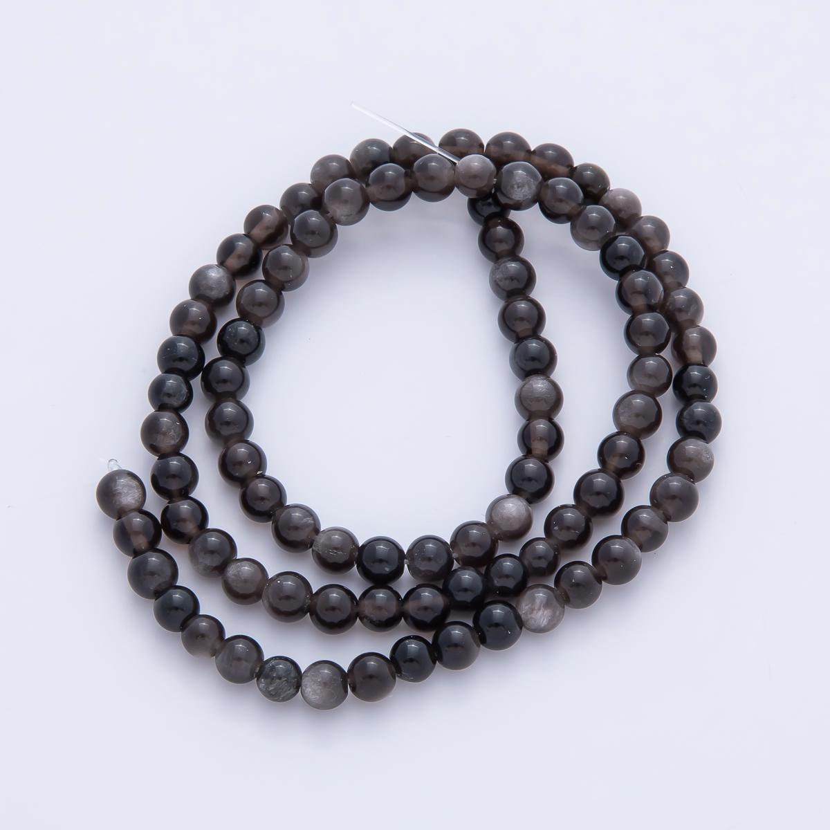 4.4mm Black Dyed Agate Rondelle Bead Strand Beads for Jewelry Making Necklace Bracelet or Decoration Natural Gemstone Healing Bead| WA-3482