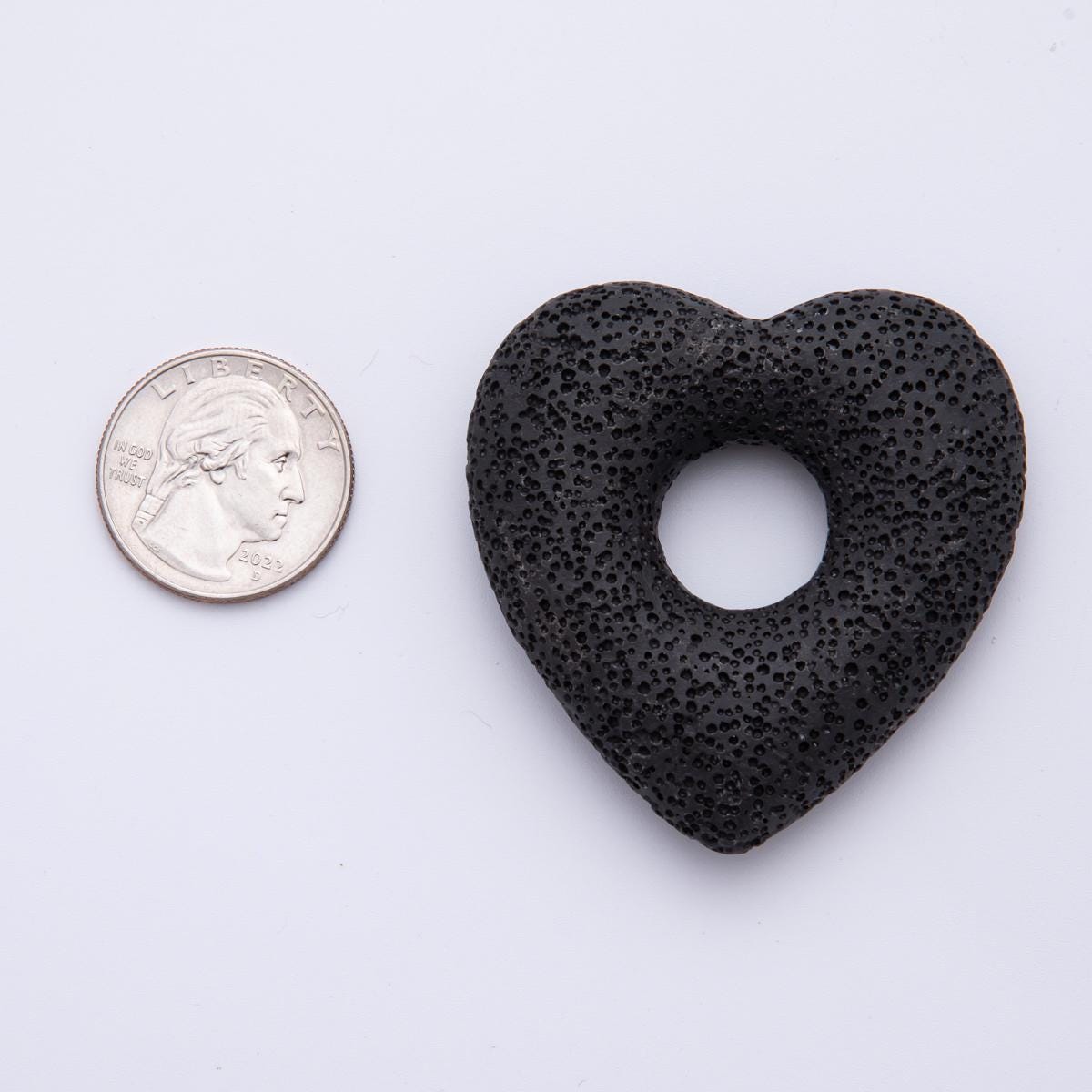 53MM Big Lava Stone Heart Natural Stone Charm for Necklace Jewelry Making Supply Textured Lava Stone Heart Volcanic Rock Charm | Z1470