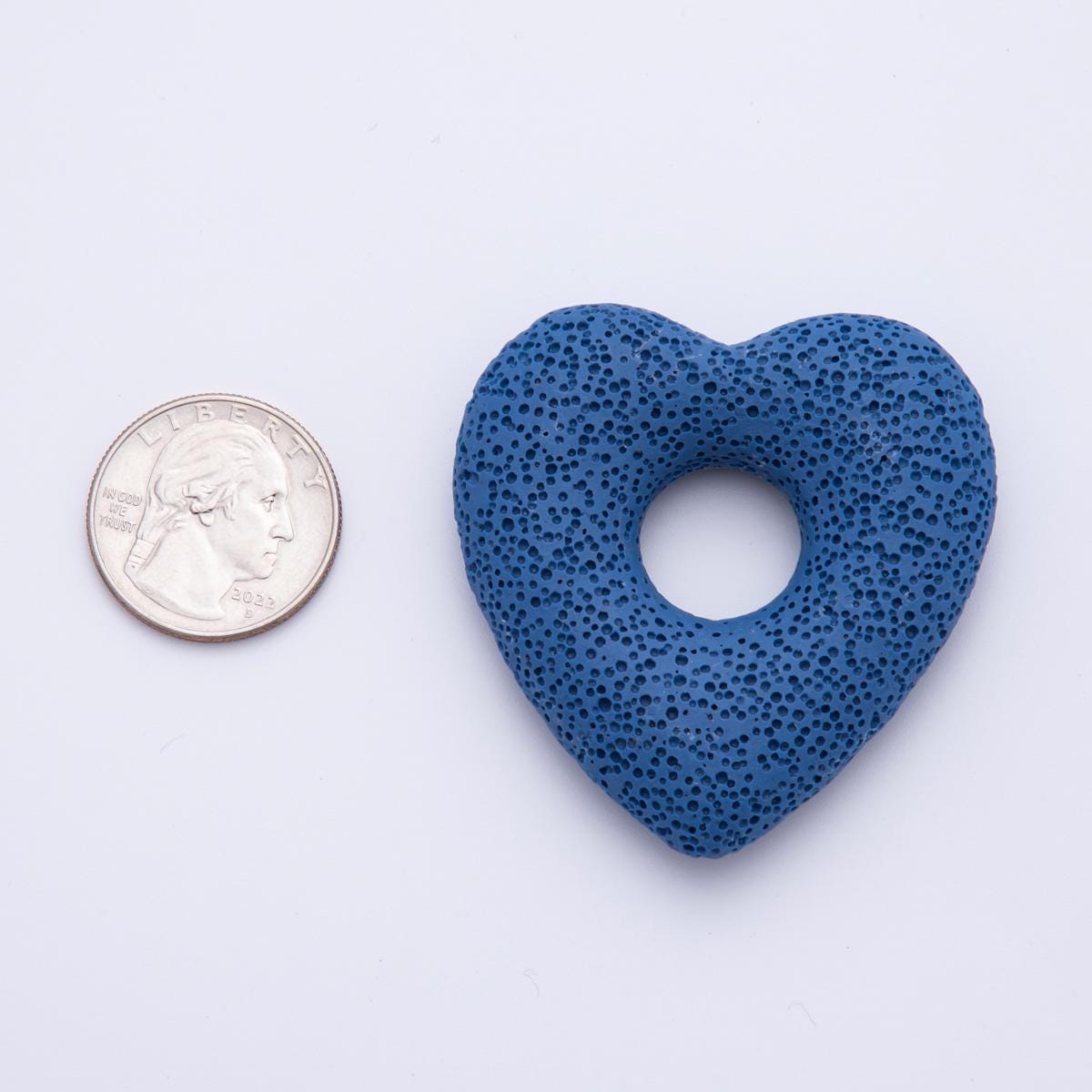 53MM Big Lava Stone Heart Natural Stone Charm for Necklace Jewelry Making Supply Textured Lava Stone Heart Volcanic Rock Charm | Z1470