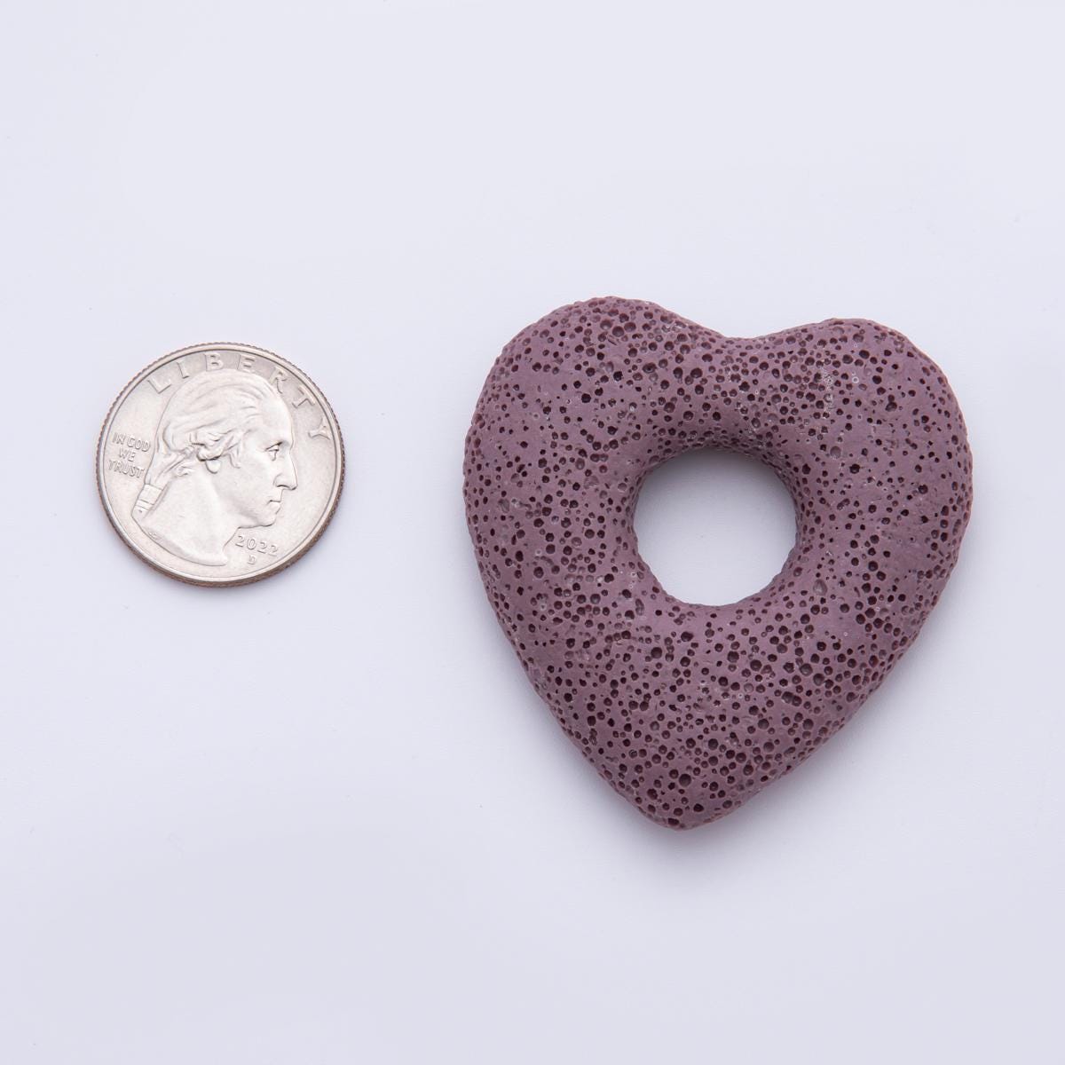 53MM Big Lava Stone Heart Natural Stone Charm for Necklace Jewelry Making Supply Textured Lava Stone Heart Volcanic Rock Charm | Z1470