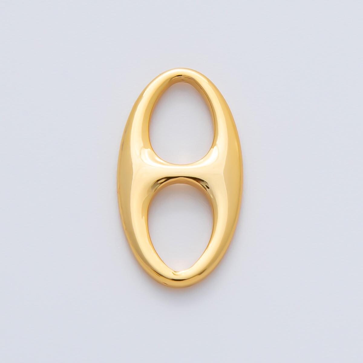 18K Gold Filled 19.1mm Polished Oval Mariner Anchor Link Connector Finding DIY Jewelry Supply Necklace & Bracelet Design | Z1603