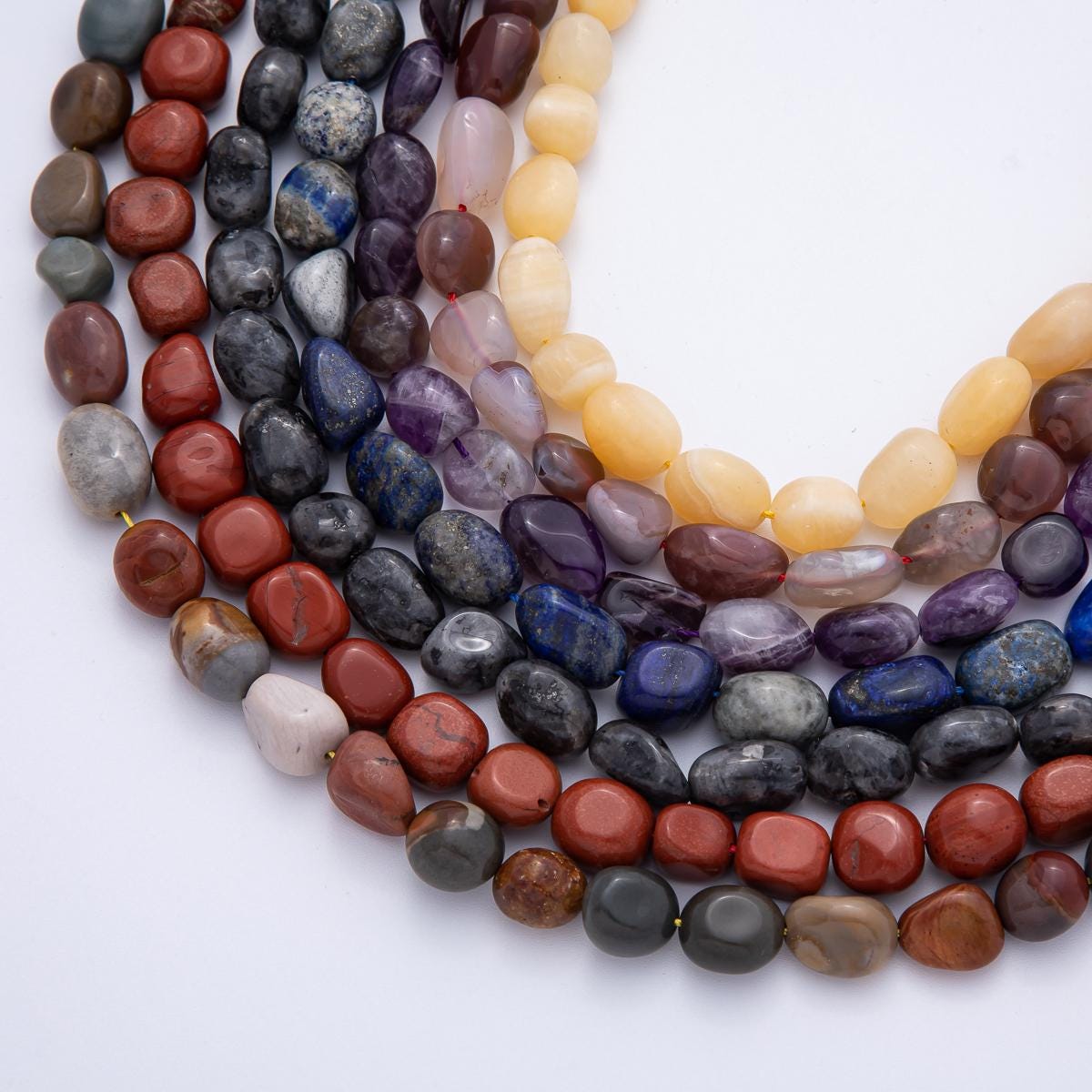 12.5mm Genuine Natural Gemstone Pebble Bead Strand Finding Quality Loose Beads DIY Jewelry Supply for Necklace & Bracelet | WA-3863