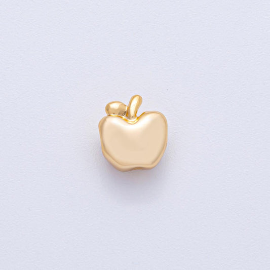18K Gold Filled 10.2mm x 9.2mm Dainty Apple Bead Spacer| B-525