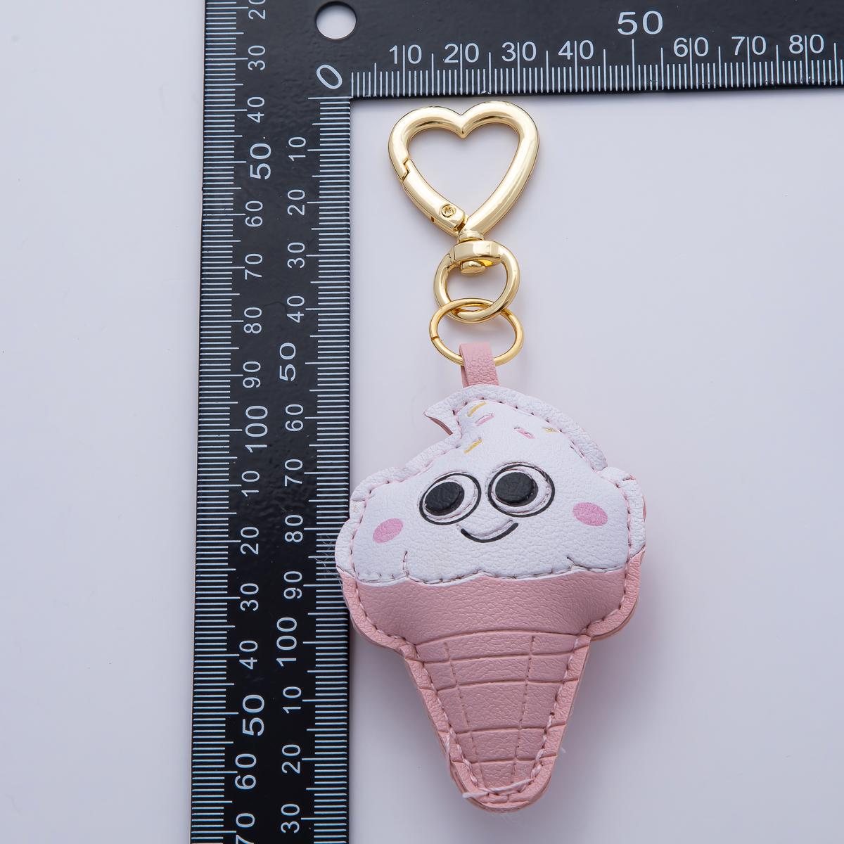 Cute Foodie Bag Charm Burger, Ice Cream, Pizza Coffee Keychain Purse Charm Handbag Accessories, Unique Christmas Gift WB0233