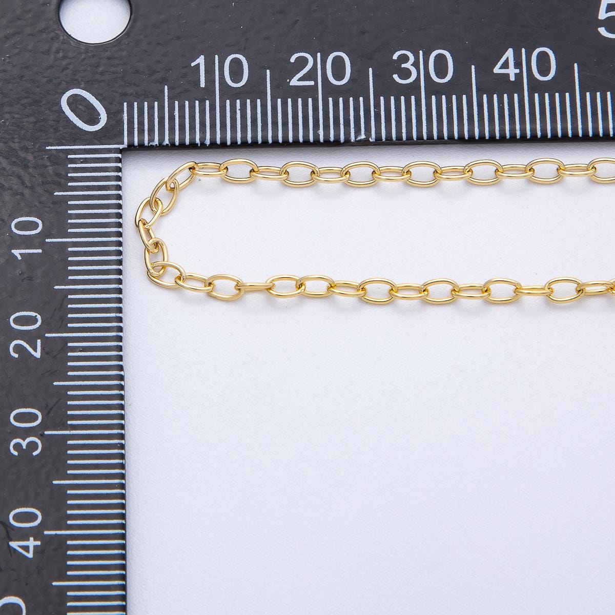 16k Stainless Steel Gold Plated Dainty Rollo Chain Wholesale Bulk Roll DIY Jewelry Making Supply for Custom Necklace Bracelet | Roll-1812