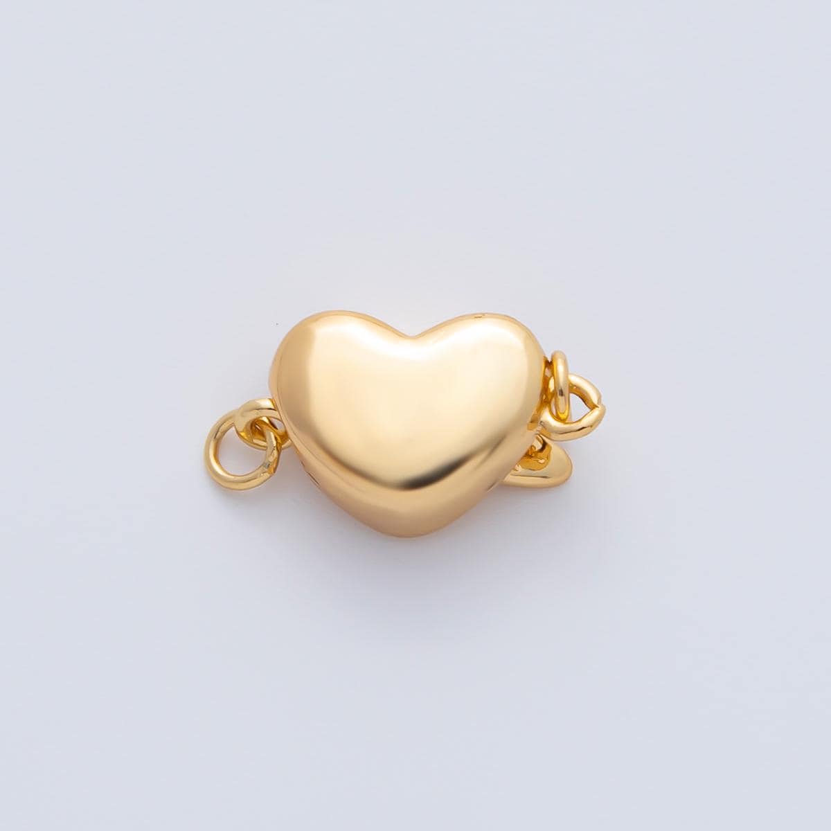 18K Gold Filled Heart Push In Closure Clasp Jewelry Findings DIY Supplies Necklace & Bracelet Jewelry Design Connector easy to use | Z1452