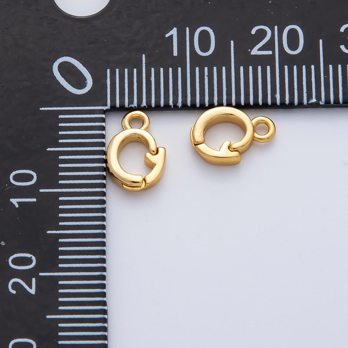 18K Gold Filled 10mm Snap Bail Clasp Open Charm Pendant Findings DIY Supply for Necklace Making and bracelet | Z1463