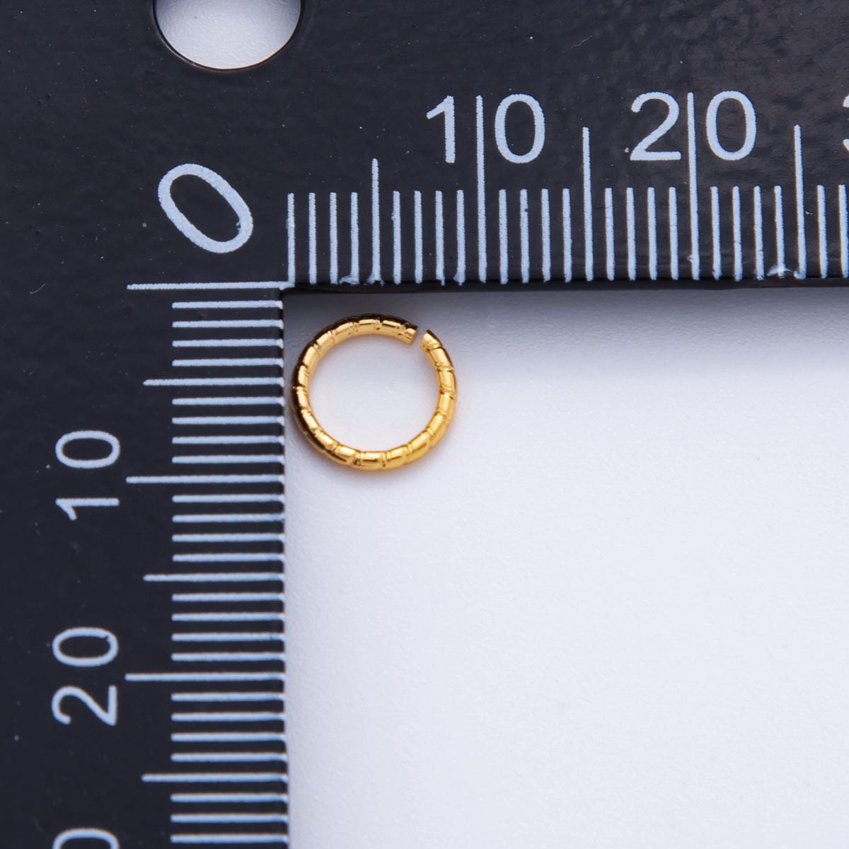 18K Gold Filled 8mm Open Twisted Croissant Round Jump Ring Finding Set DIY Jewelry Supply for Custom Necklace & Bracelet | Z-A1600