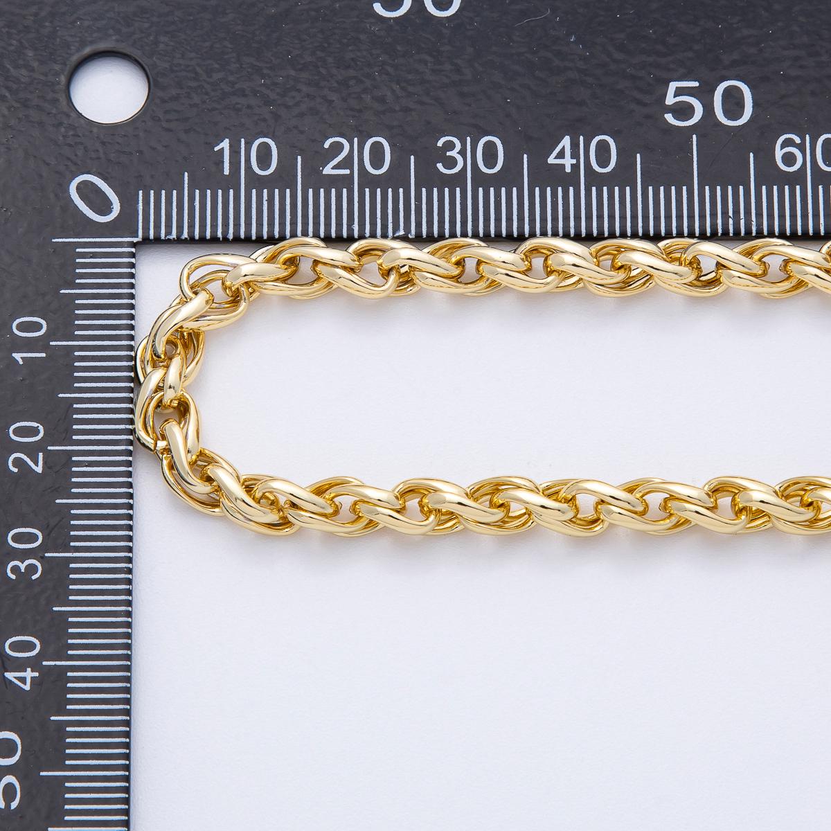 18K Gold Filled 5mm Minimalist Foxtail Unfinished Chain by Yard Wholesale Bulk DIY Custom Jewelry Supplies for Necklace Bracelet | Roll-1810