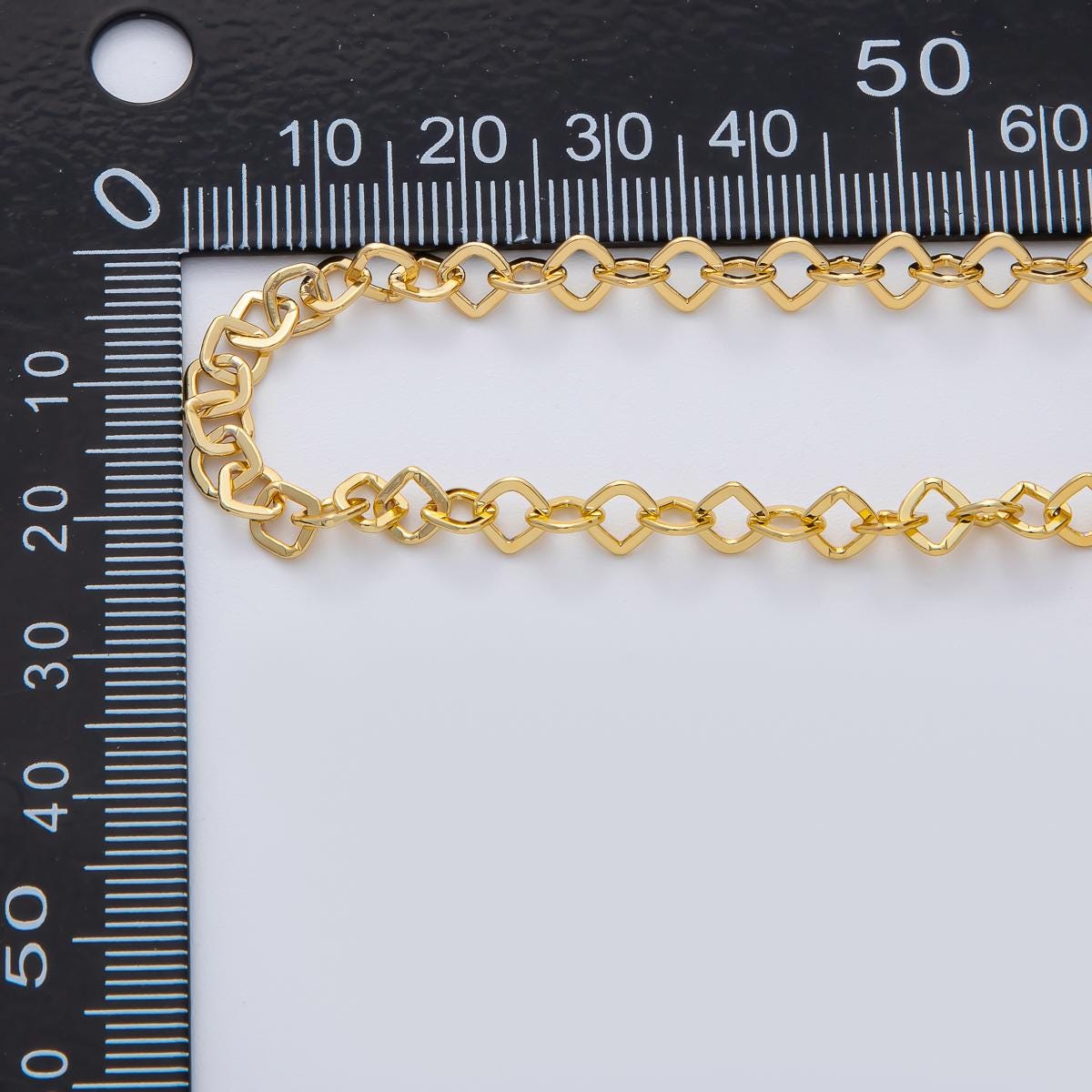 Dainty Open Rhombus chain 18K gold filled Square cable chain wholesale jewelry making unfinished chain by yard | ROLL-1763