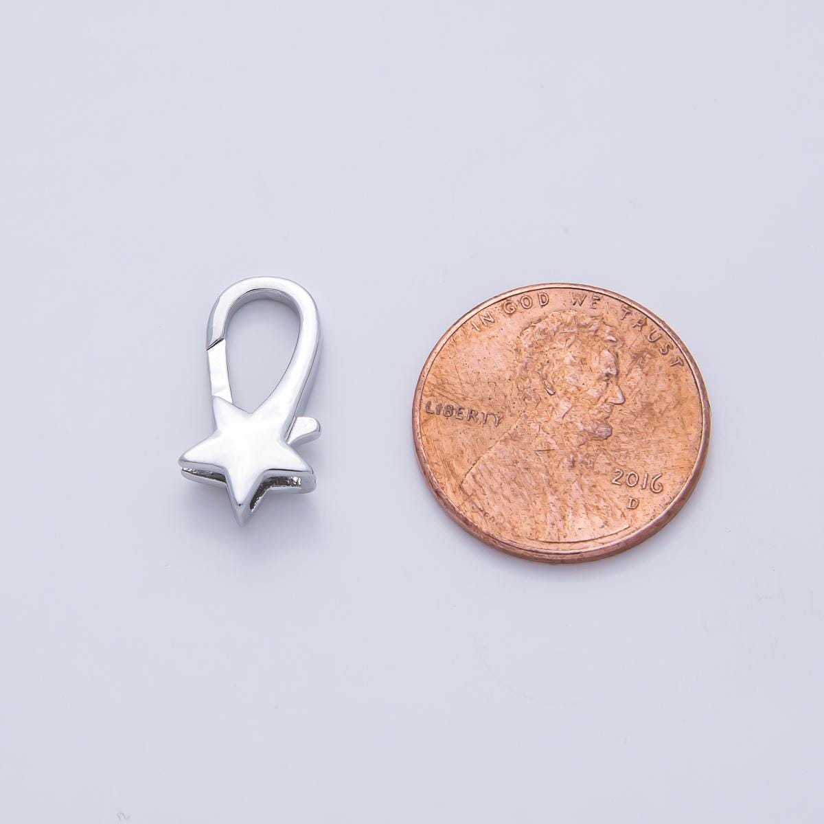 Rhodium Plated 17mm Star Lobster Claw Clasps Finding Minimalist Charm Lock Hook DIY Jewelry Supply for Custom Necklace or Bracelet | Z1610