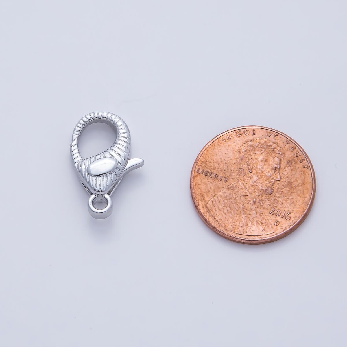 18K Gold Filled 17.4mm Ribbed Sunburst Lobster Clasp Closure Finding in Gold & Silver DIY Jewelry Supply for Custom Necklace | Z1612