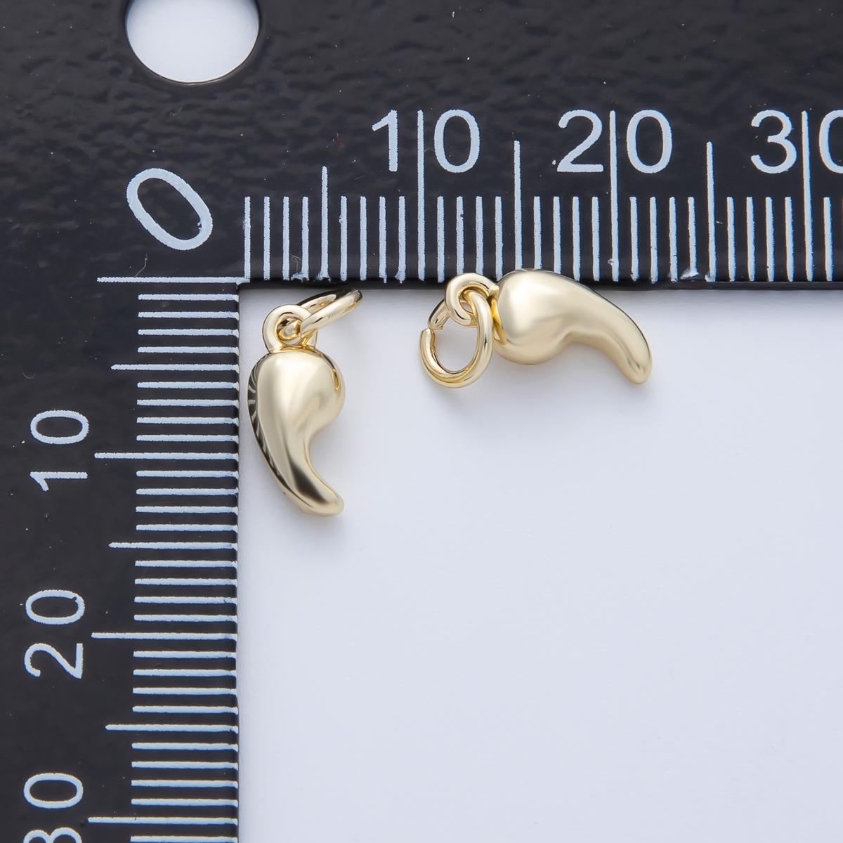 18K Gold Filled 11.2mm Minimalist Teardrop Mini Charm DIY Trendy Design DIY Jewelry Supply for Custom Necklace and Bracelet | AK-043
