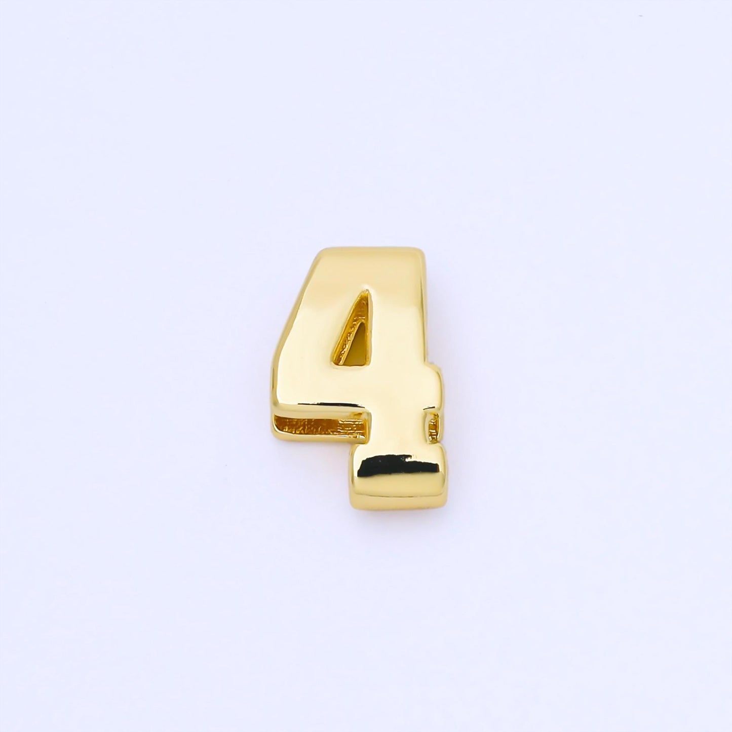 24k Gold Filled Varsity Number Beads charm Sport Number Spacer 3d Gold digit charm personalize lucky number bubble Cord Bracelet Supply B489