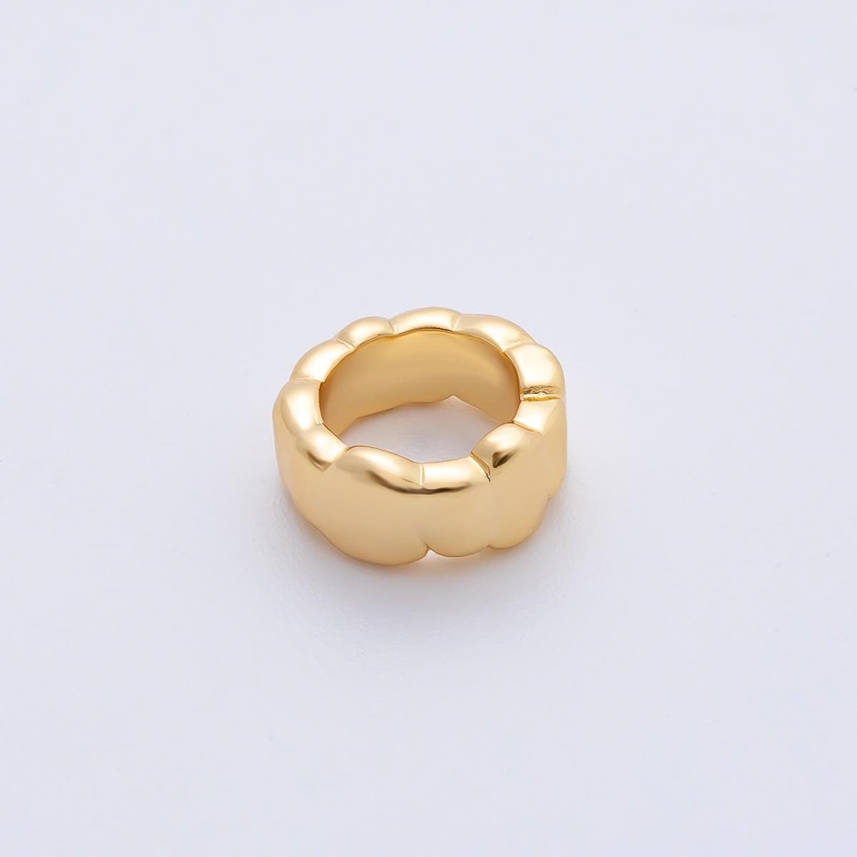18K Gold Filled 11mm Minimalist Molten Rondelle Spacer Bead Gold Cylinder Bead Spacer for Bracelet Making Jewelry Supply | B403