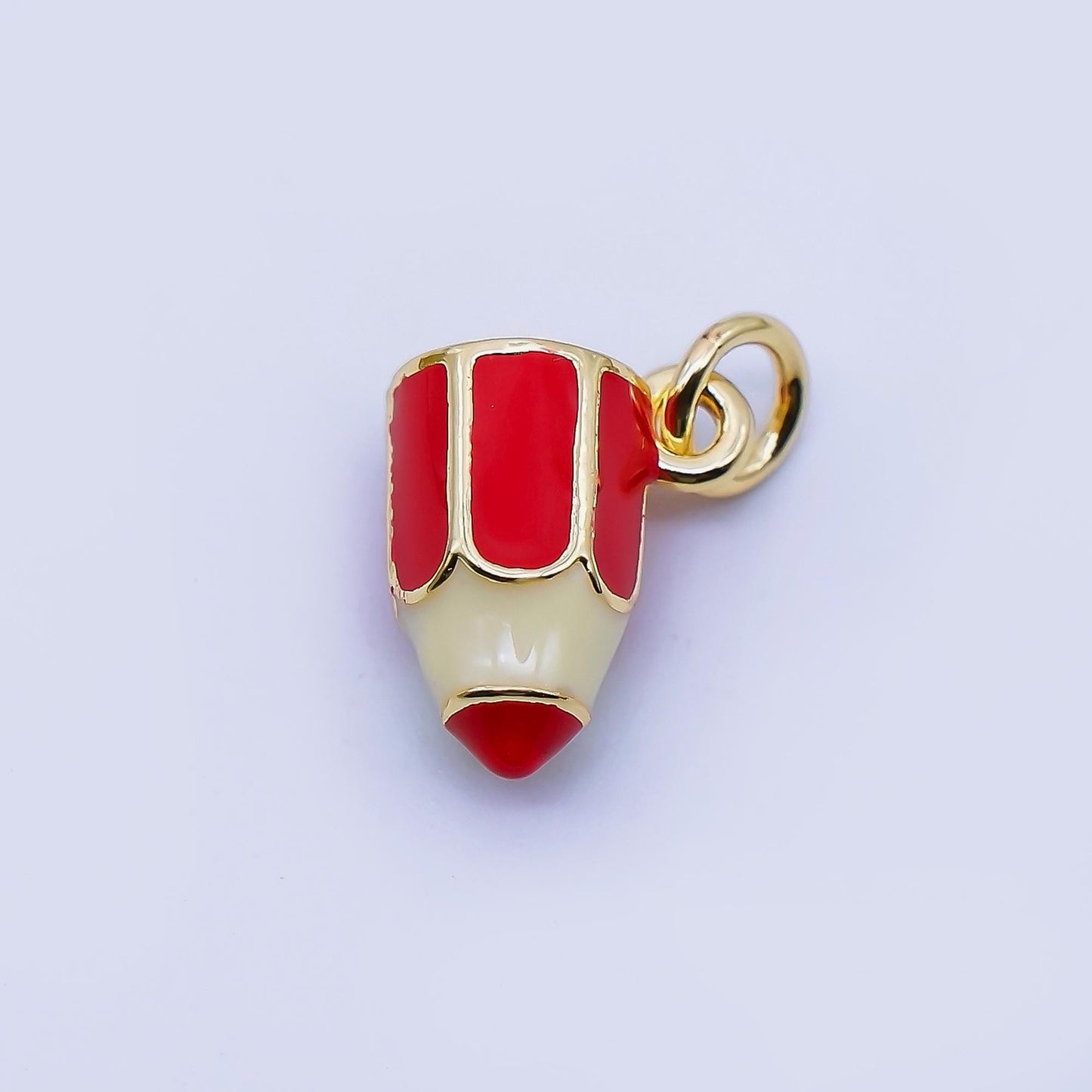 Mini Gold Pencil Charms, 18K Gold Filled Pencil Pendant, Enamel Pencil Pendant Necklace for DIY Jewelry Making Supplies Kindergarten AF1561