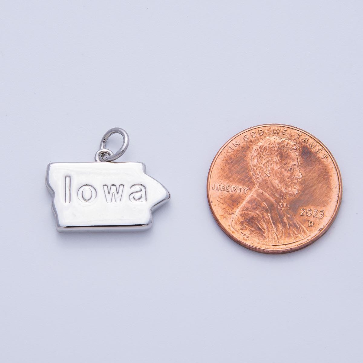 Mini Silver State Charms Tiny Home State Charm For Bracelets and Necklace making supply travel charm inspired USA State Pendant AF-1435