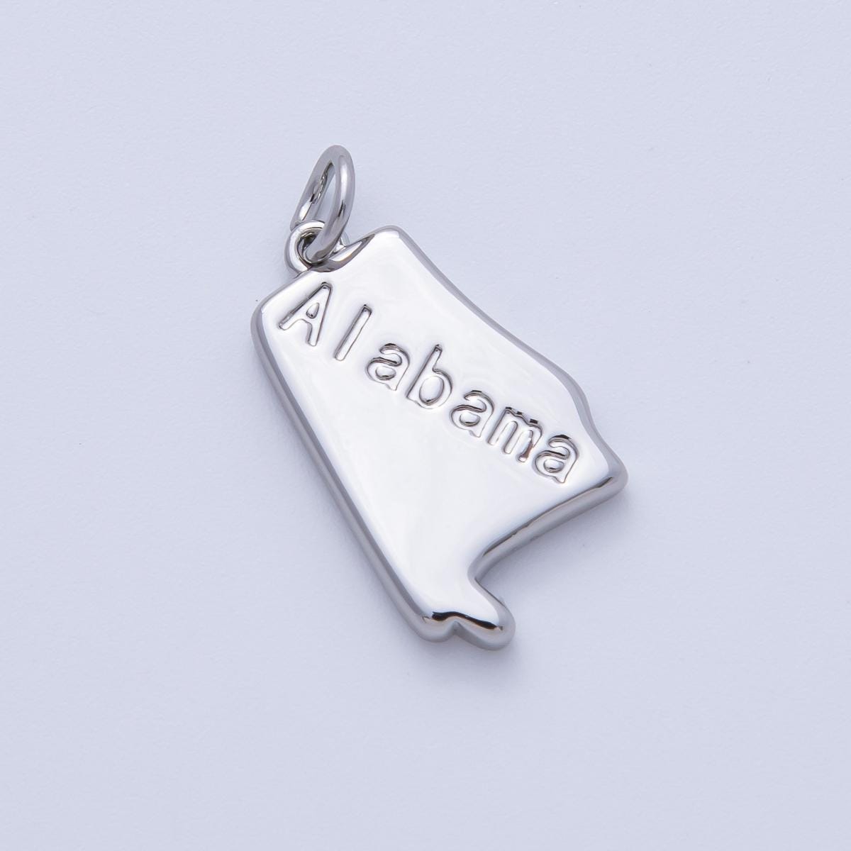 Mini Silver State Charms Tiny Home State Charm For Bracelets and Necklace making supply travel charm inspired USA State Pendant AF-1435