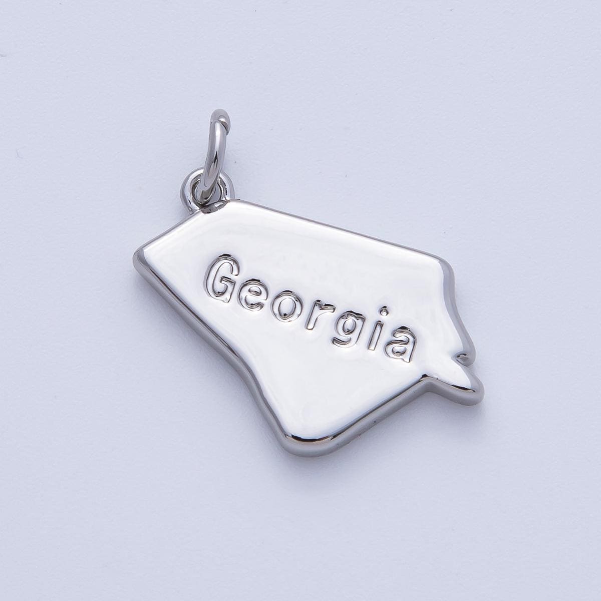 Mini Silver State Charms Tiny Home State Charm For Bracelets and Necklace making supply travel charm inspired USA State Pendant AF-1435