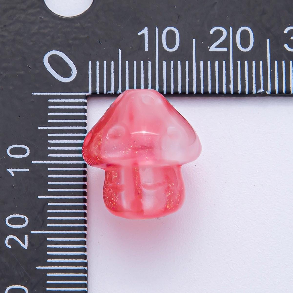 Dainty Resin Glittery mushroom charm small unique magic mushroom pendant jewelry gift idea for bracelet necklace earring component B648
