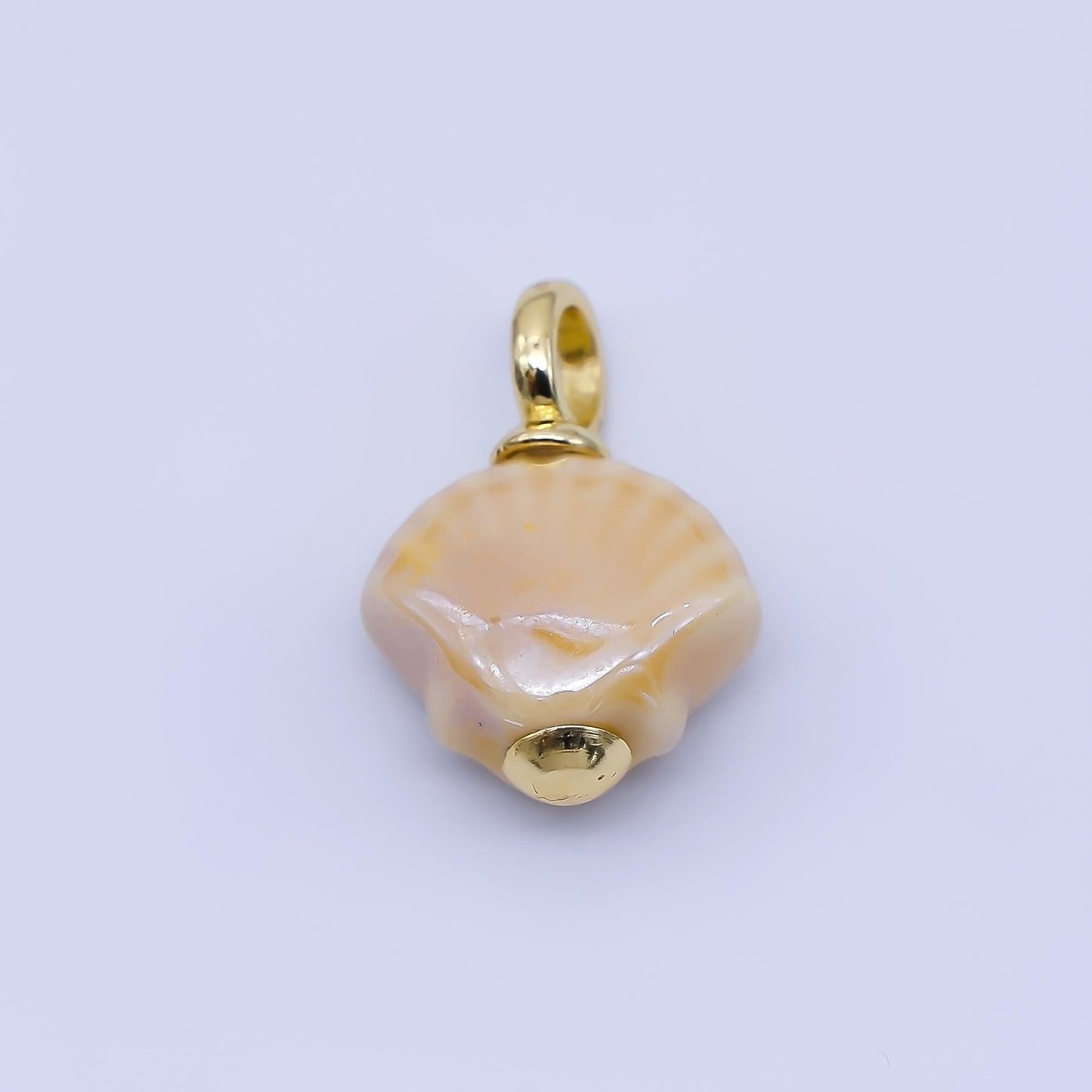 24K Gold Filled Color Clamshell Charms Waterproof Beach Shell Pendants Coastal Summer DIY Jewelry Making Supplies Bracelet Necklace | AF1577