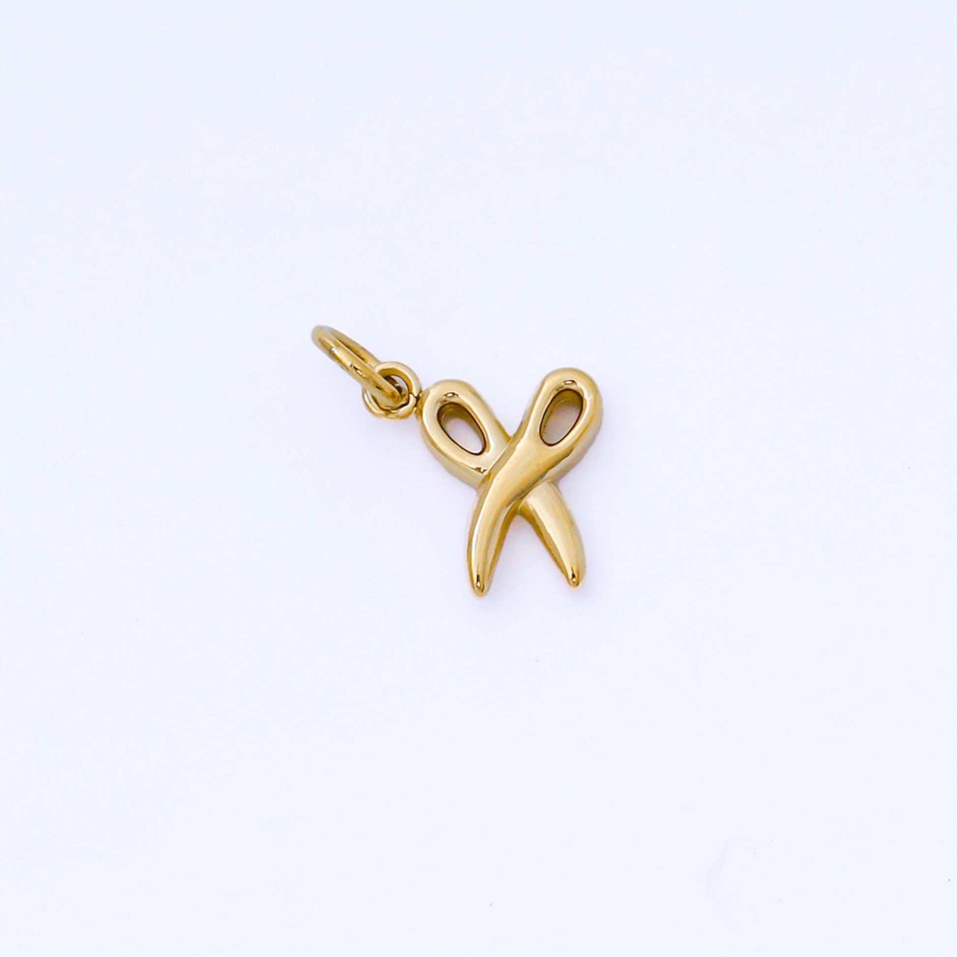 24k Gold Scissors 8.6mm Charm Hair Stylist Pendant Gold Barber Charm Dainty Scissor Salon Jewelry Making Supply Necklace Bracelet | J542