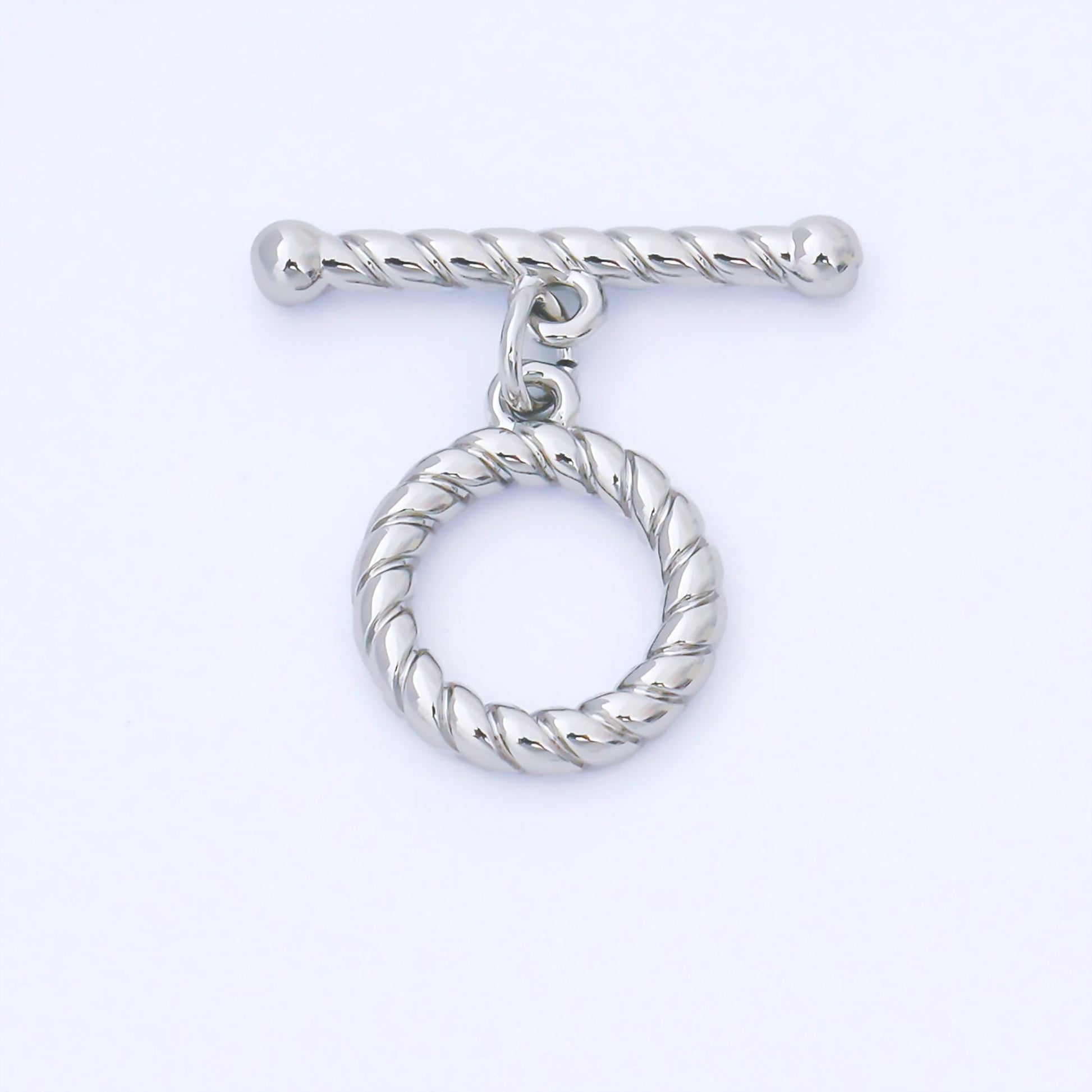 24k Gold Plated 23mm Twisted Rope Toggle Clasps Twisted End Clasp for Jewelry Handmade Making Bracelet Necklace Fancy Bar Clasp | Z1490