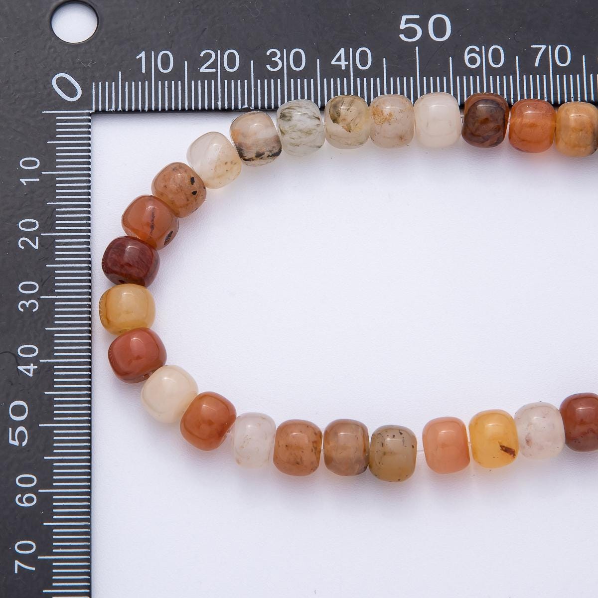 8.2mm Carnelian Citrine Square Bead Natural Gemstone Strand Finding DIY Jewelry Supply for Custom Necklace & Bracelet | WA-3889