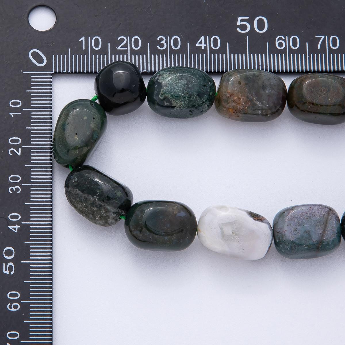 13mm Bloodstone, Moss Agate, Amazonite, Lapis Lazuli Pebble Nugget Natural Gemstone Strand Finding DIY Custom Jewelry Supply | WA-A3926