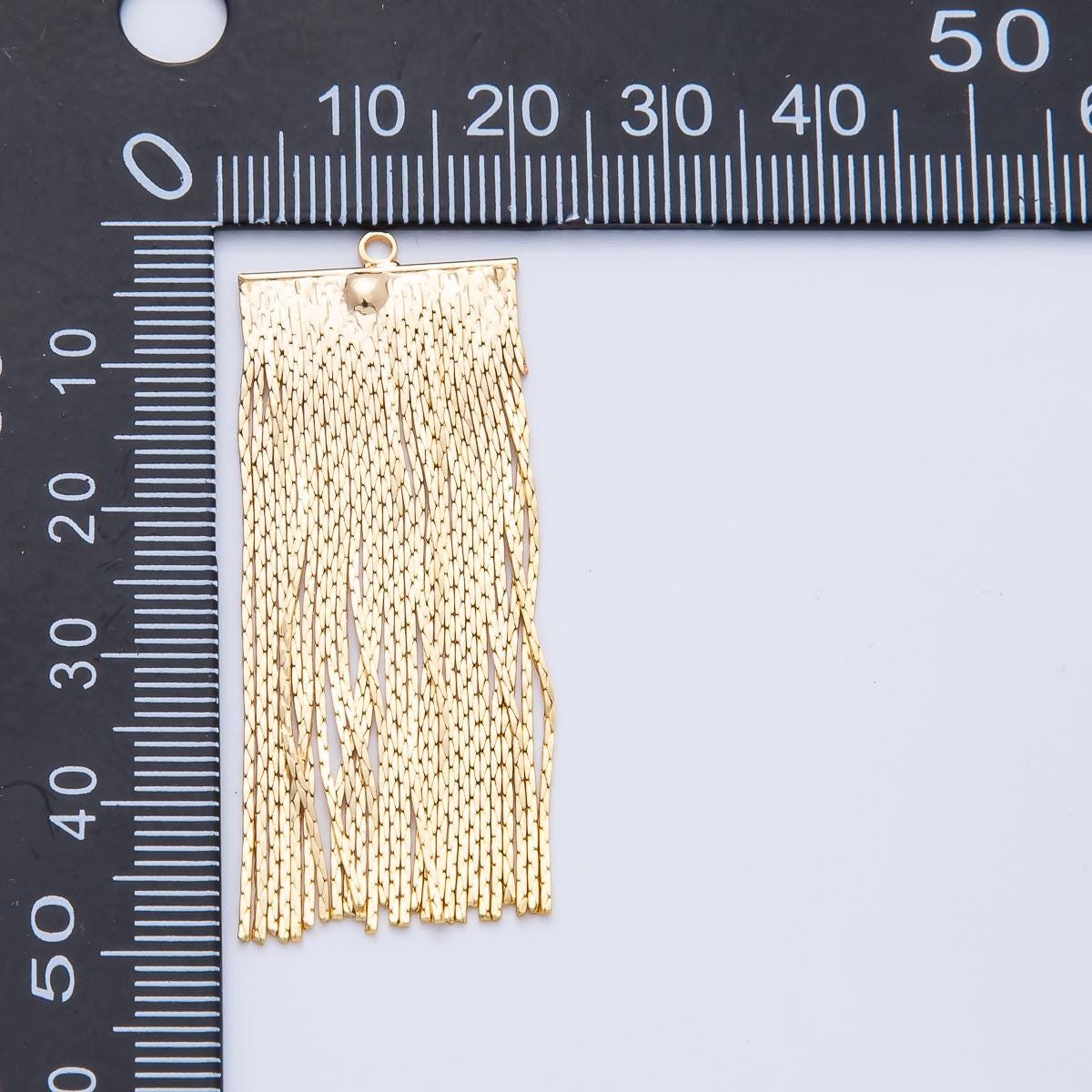 Gold Plated Chain Tassel Pendants Sweeper Drop Dangle Charms for DIY Earrings & Necklaces Z1645