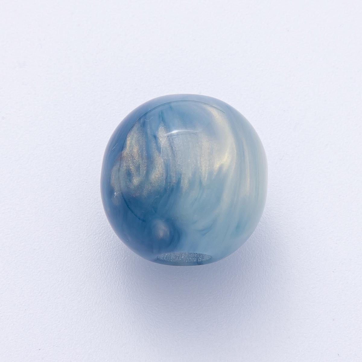 19mm Blue, Red, Black, Green, Brown Acrylic Resin Round Bead DIY Jewelry Supply Finding for Custom Necklace & Bracelet | B622