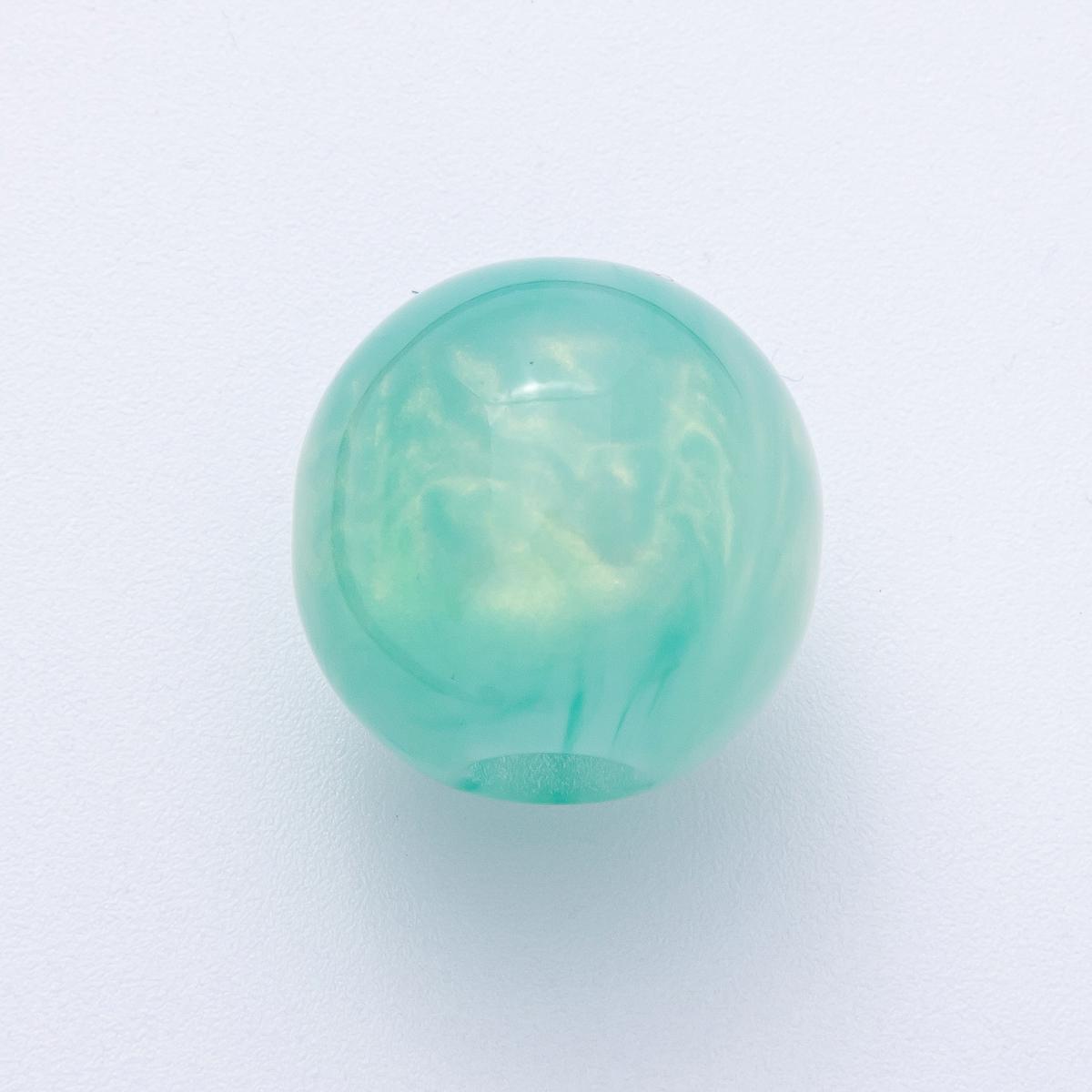 19mm Blue, Red, Black, Green, Brown Acrylic Resin Round Bead DIY Jewelry Supply Finding for Custom Necklace & Bracelet | B622