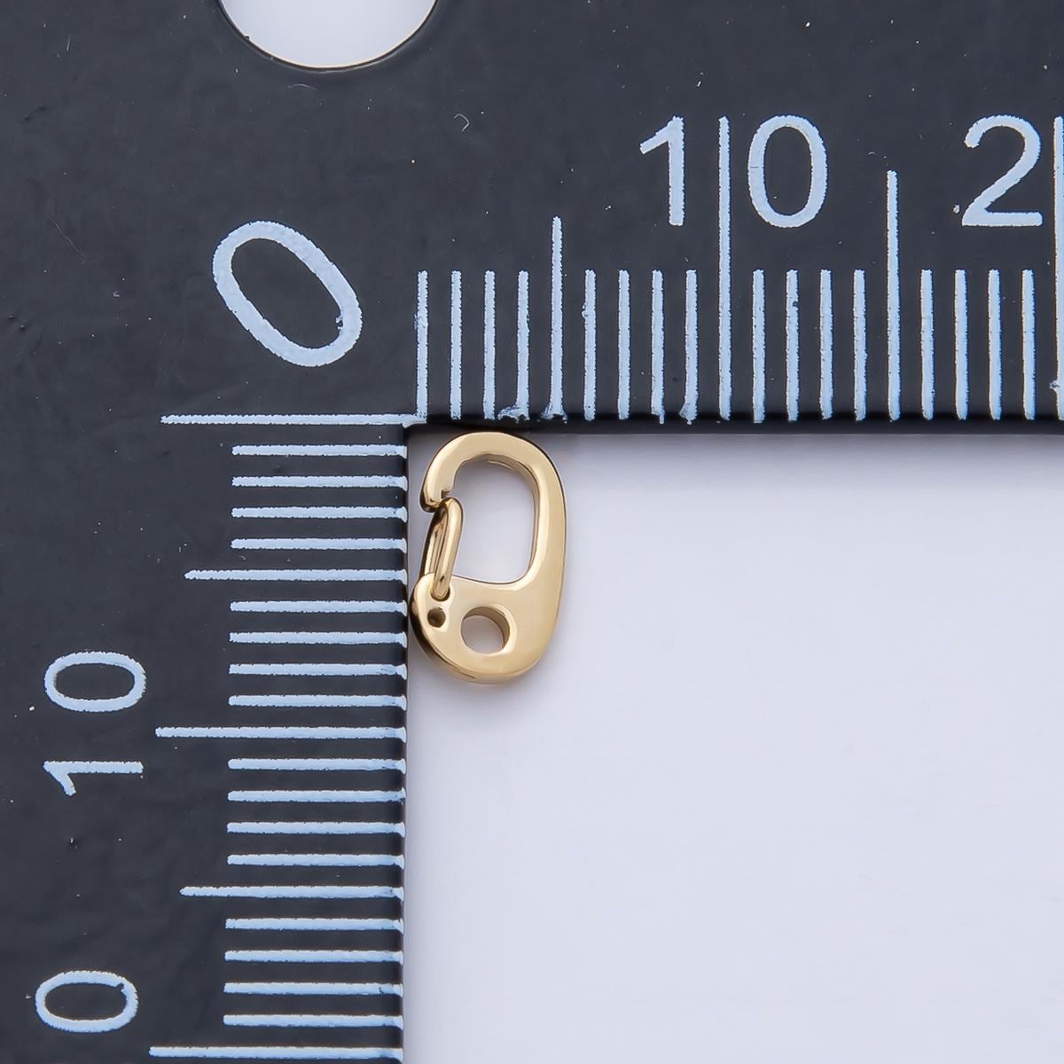 Stainless Steel 7.7mm Push Gate Oblong Minimalist Finding DIY Jewelry Supplies for Custom Necklace & Bracelet | Z1621