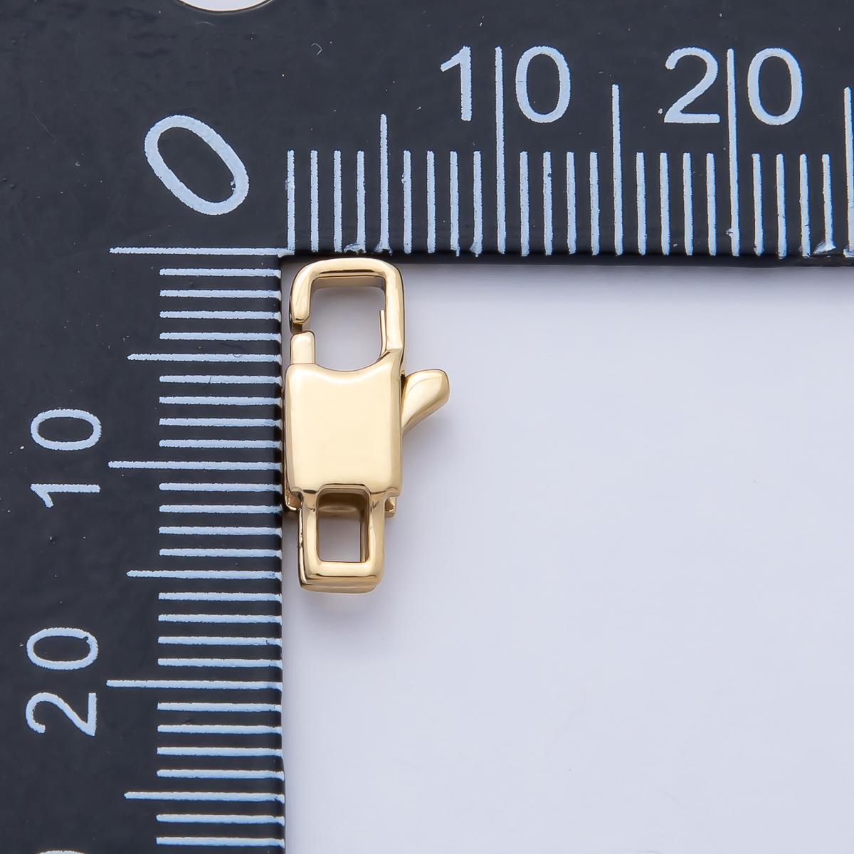 Stainless Steel 14.8mm Minimalist Rectangular Lobster Claw Closure Finding DIY Jewelry Supply for Custom Necklace and Bracelet | Z1622