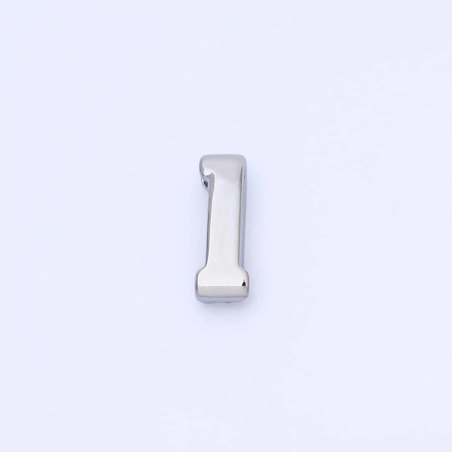 Silver Varsity Number Beads charm Sport Number Spacer 3D Silver digit charm personalize lucky number bubble Cord Bracelet Supply B489