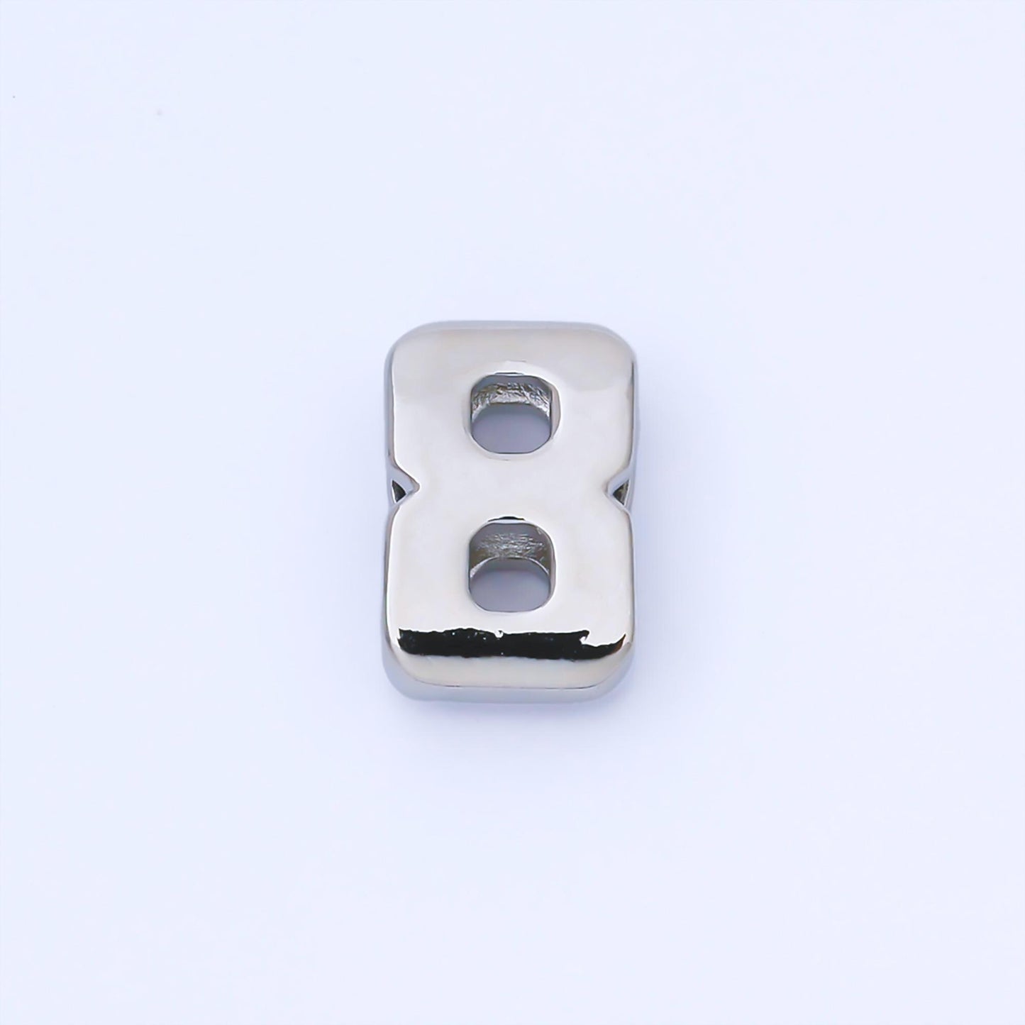 Silver Varsity Number Beads charm Sport Number Spacer 3D Silver digit charm personalize lucky number bubble Cord Bracelet Supply B489
