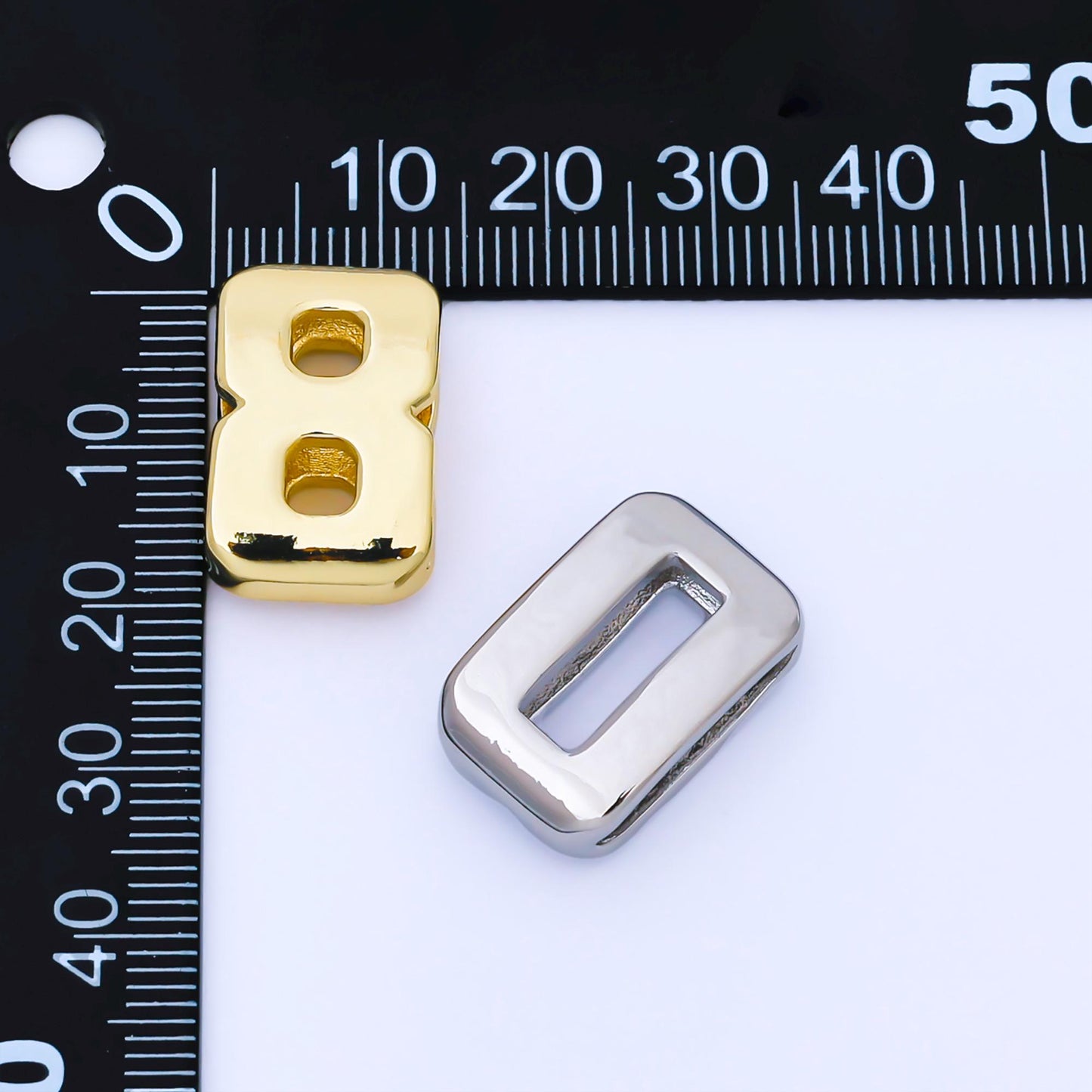 Silver Varsity Number Beads charm Sport Number Spacer 3D Silver digit charm personalize lucky number bubble Cord Bracelet Supply B489