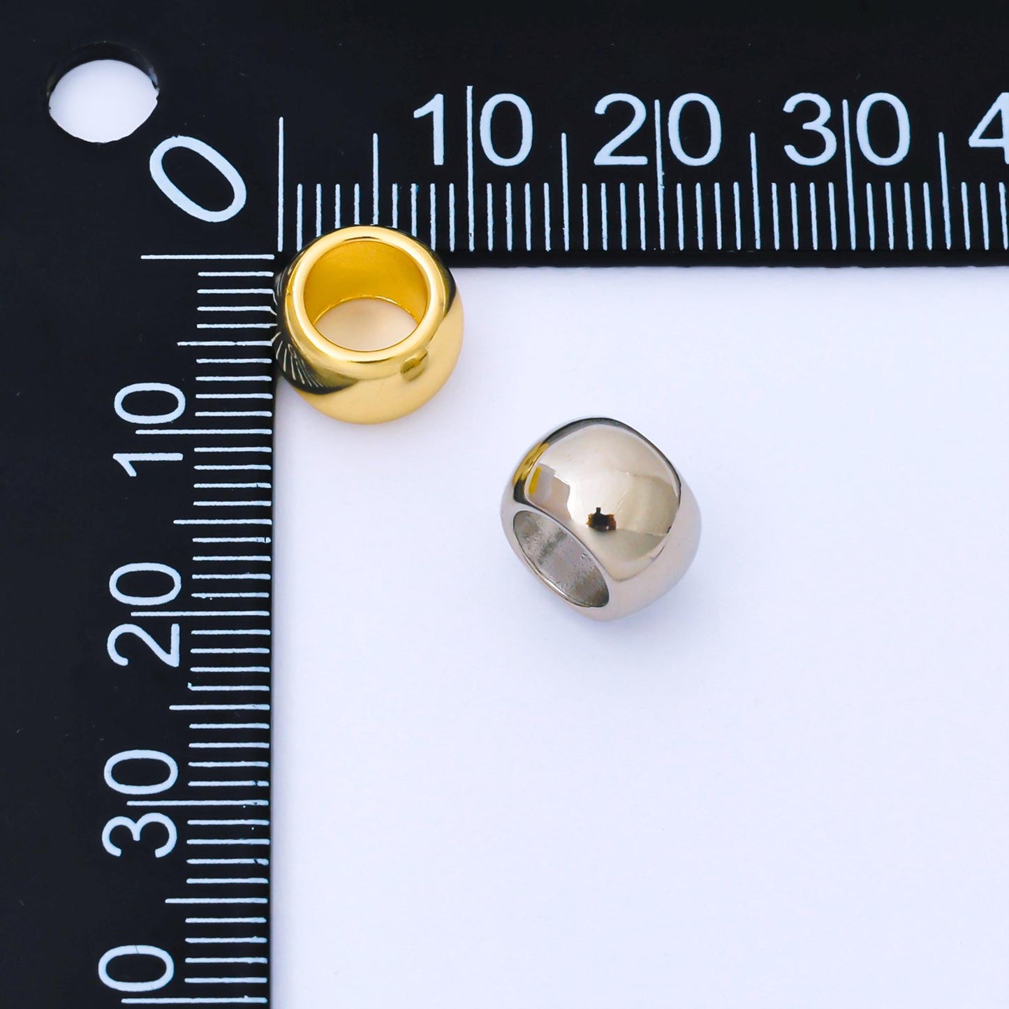 24k Gold Filled Round Spacer Beads Gold & Silver Donut Spacer Beads DIY Jewelry Making Supply Bracelet Necklace | B488