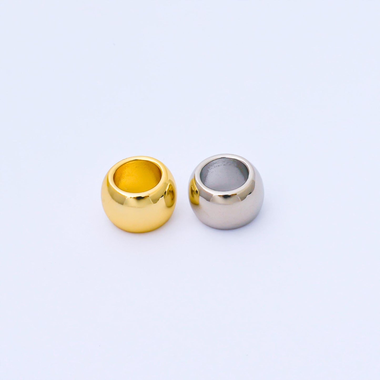 24k Gold Filled Round Spacer Beads Gold & Silver Donut Spacer Beads DIY Jewelry Making Supply Bracelet Necklace | B488
